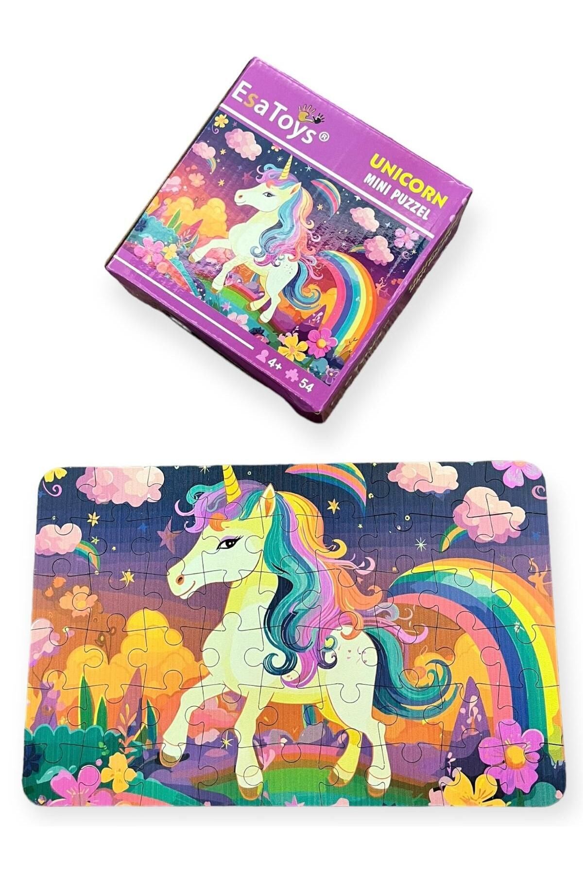 esatoys Ahşap Unicorn Mini Puzzle | 4 Yaş 54 Parça fotoğrafı 2 (önizleme)