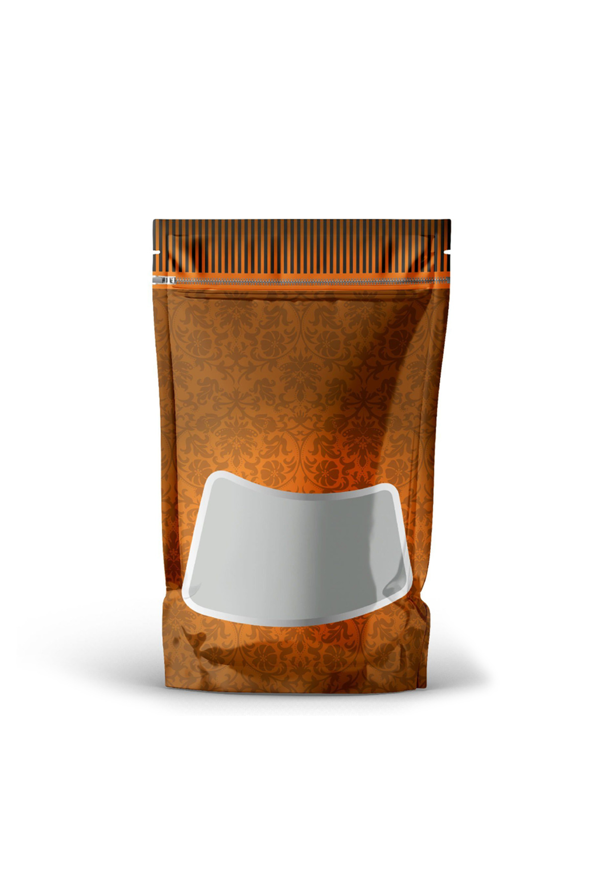 Kolay Ambalaj Turuncu Zemin Pencereli Doypack 20x30 5 Cm 1000 gr 100 Adet