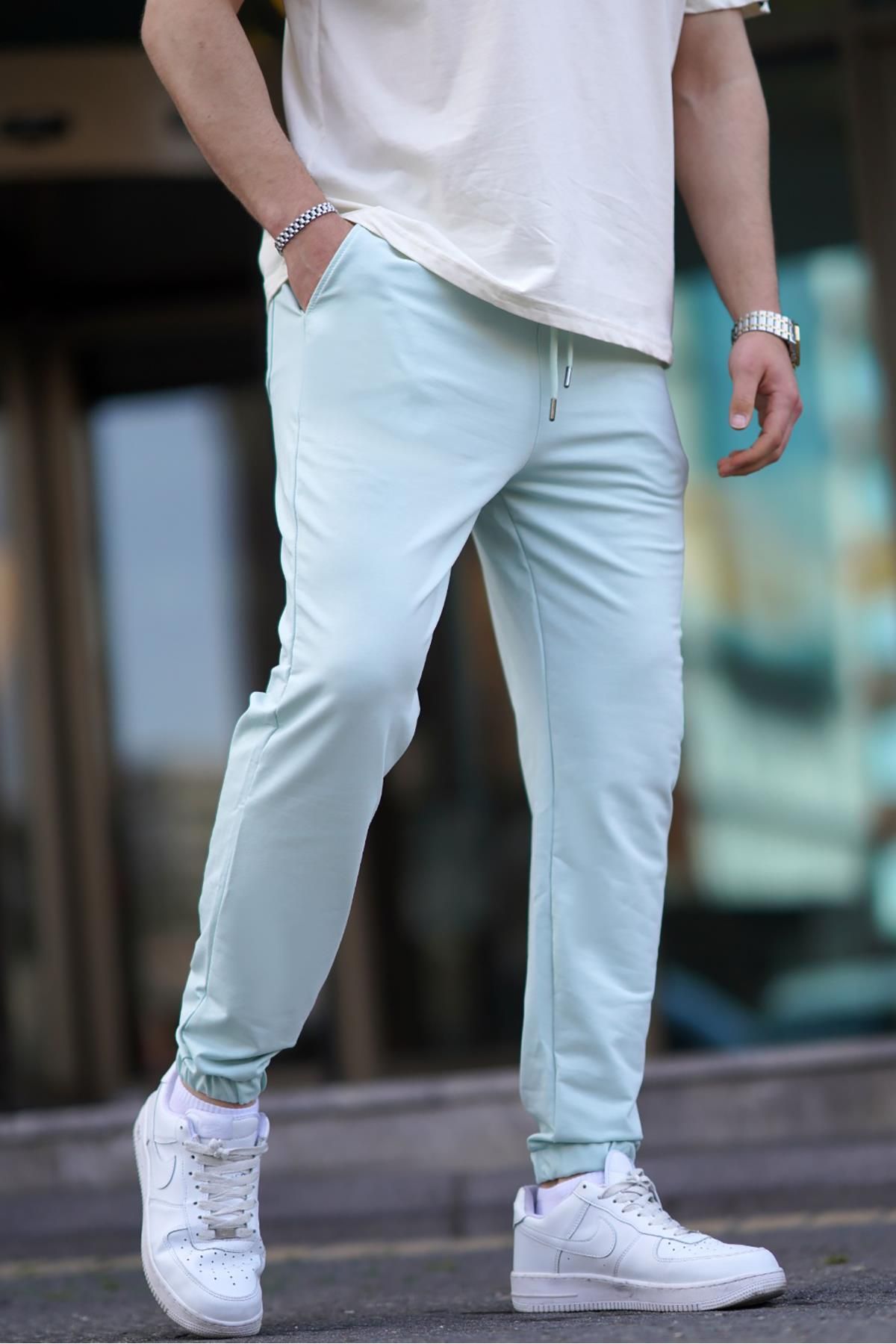 لباس ورزشی مردانه Mint Green Basic با پاهای الاستیک 5494 Madmext