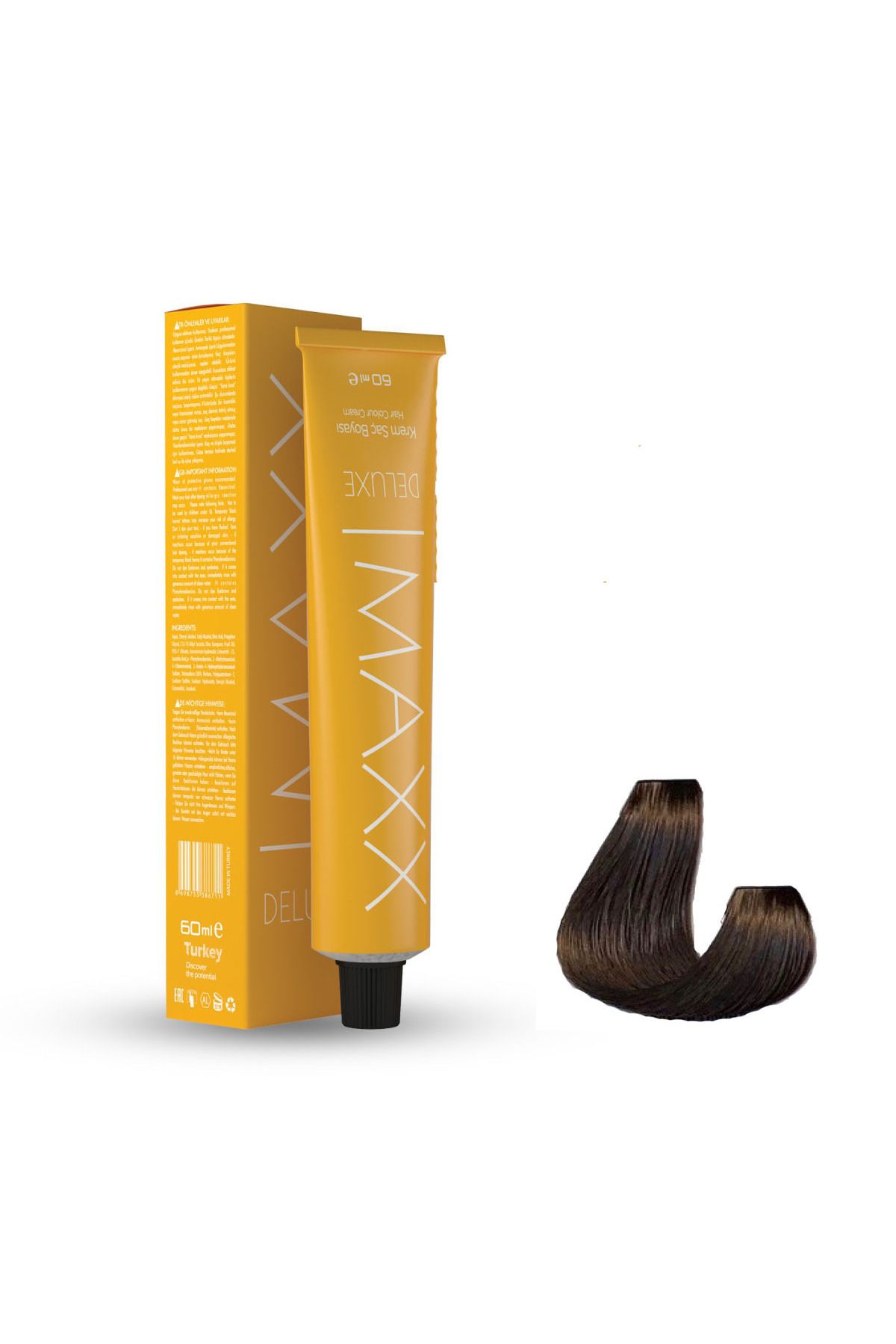 Genel Markalar Deluxe Tüp Boya 7.0 Kumral 60 ml x 4 Adet + Sıvı Oksidan 4 Adet