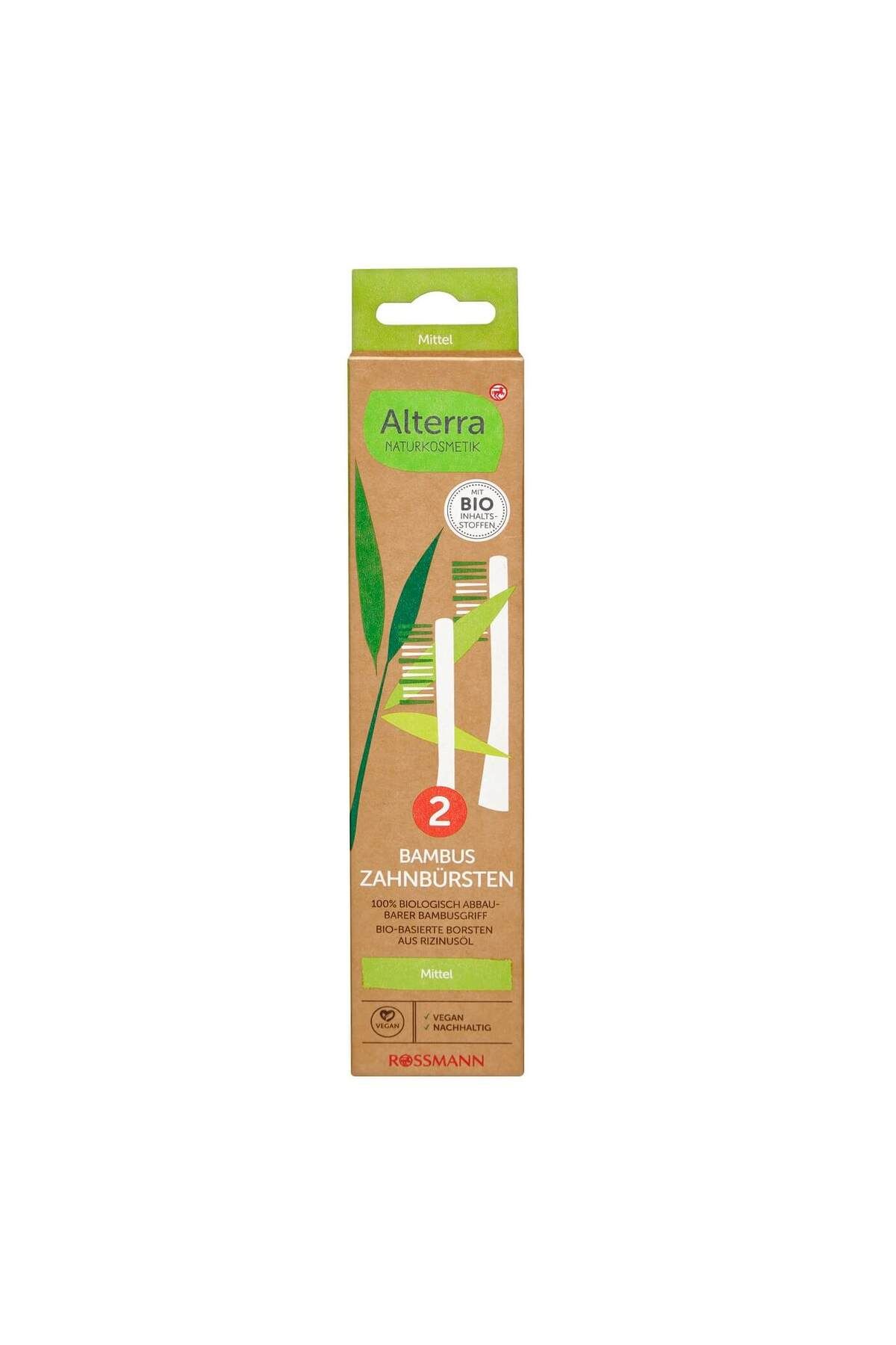مسواک دستی بامبو دوتایی متوسط سخت است Alterra