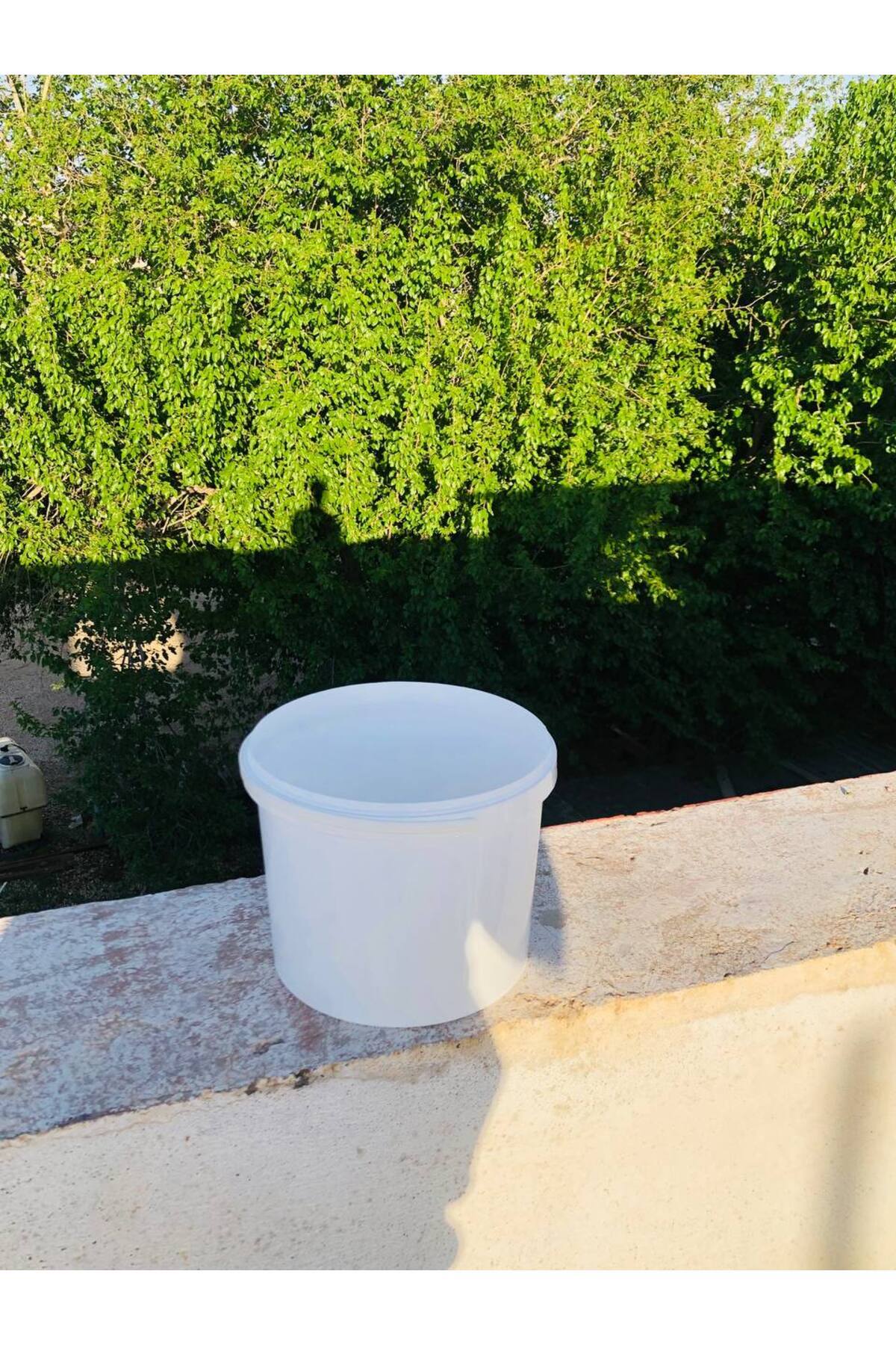 Plastik Kova 5 Lt (2 ADET)plastik Kapaksız Kulplu Kova Hobi Boya Gıda Yoğurt Kovası Beyaz 4