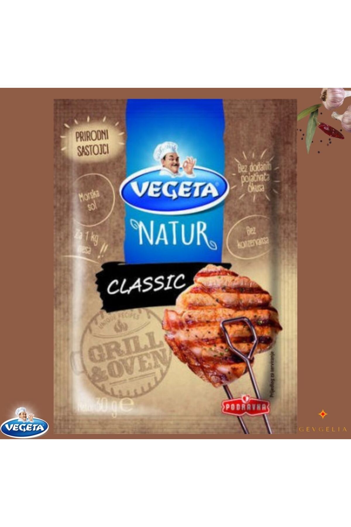 Vegeta IZGARA VE FIRIN ET ÇEŞNİSİ 30 G (1 KG ET İÇİN )