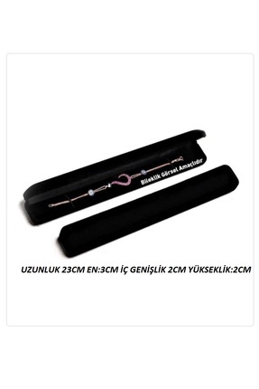 BURAKKUTU Bileklik Kutusu Ince Kadife Siyah Uzunluk 23cm En:3cm Yükseklik 2cm...