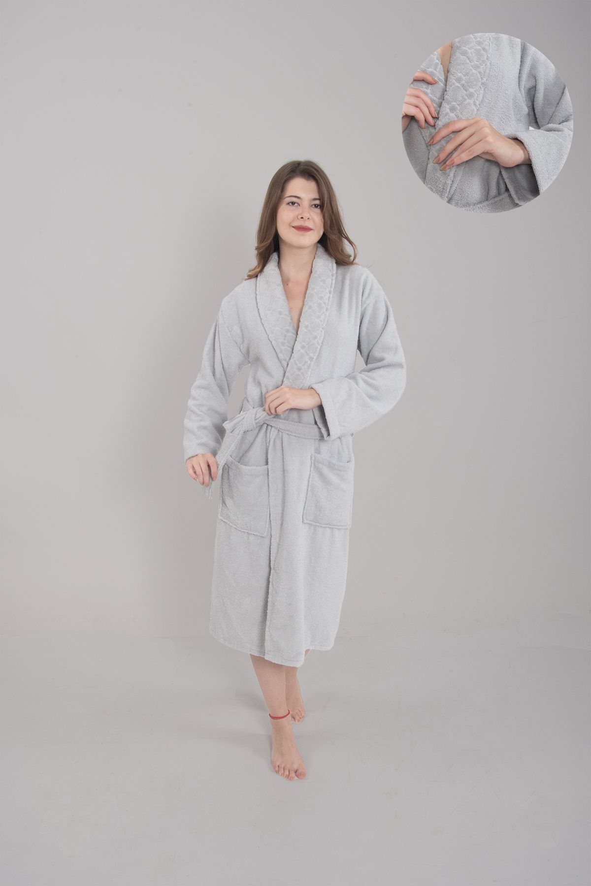 Lorateks Halat De Baie Unisex Moale Lidya - Cadou Pentru Bărbați Și Femei Unisex - S/M