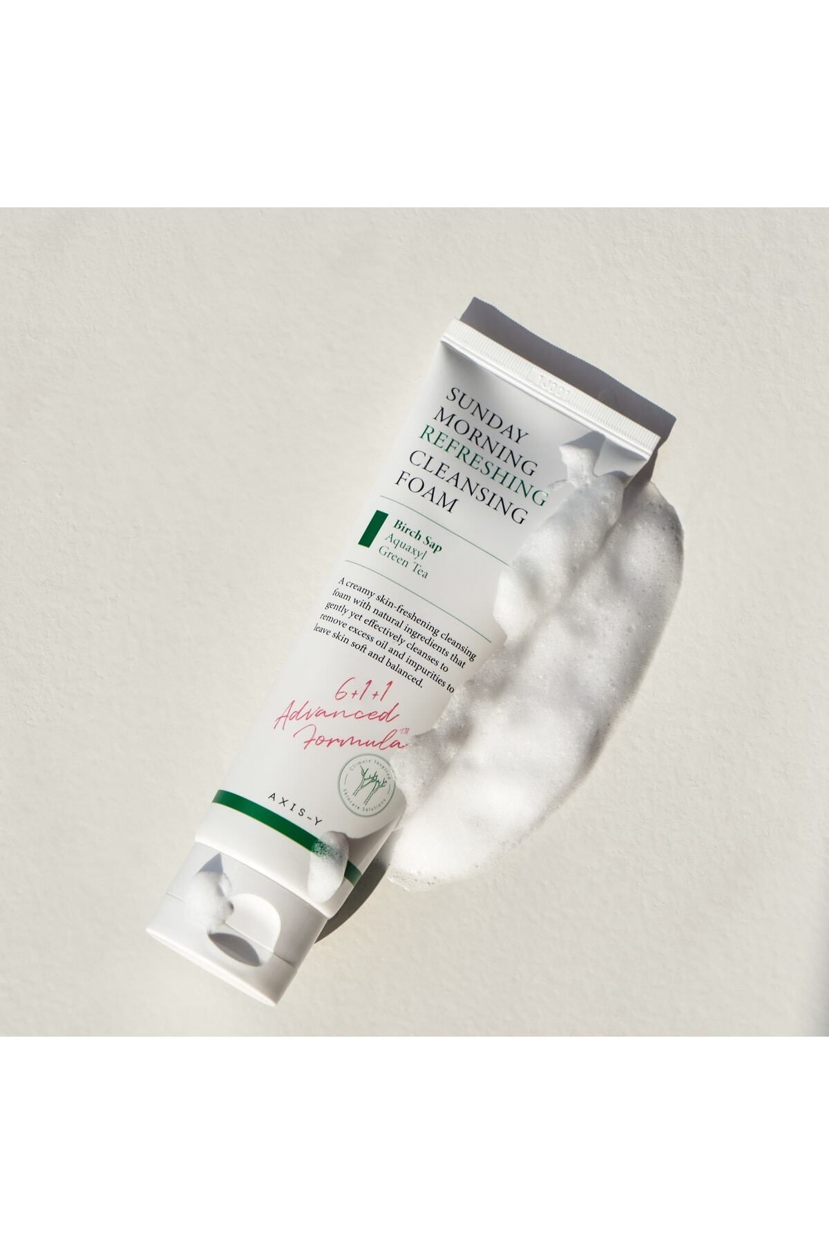 AXIS-Y-Sunday Morning Refreshing Cleansing Foam 120ml- Ph 5.5 Centella Asiatica - Facial Cleansing Gel 4