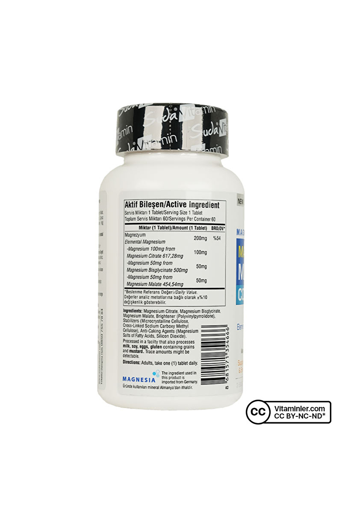 Vitamin Magnesium Complex 60 Tablets in Water Vitamin Magnesium Complex 60 Tablets in Water