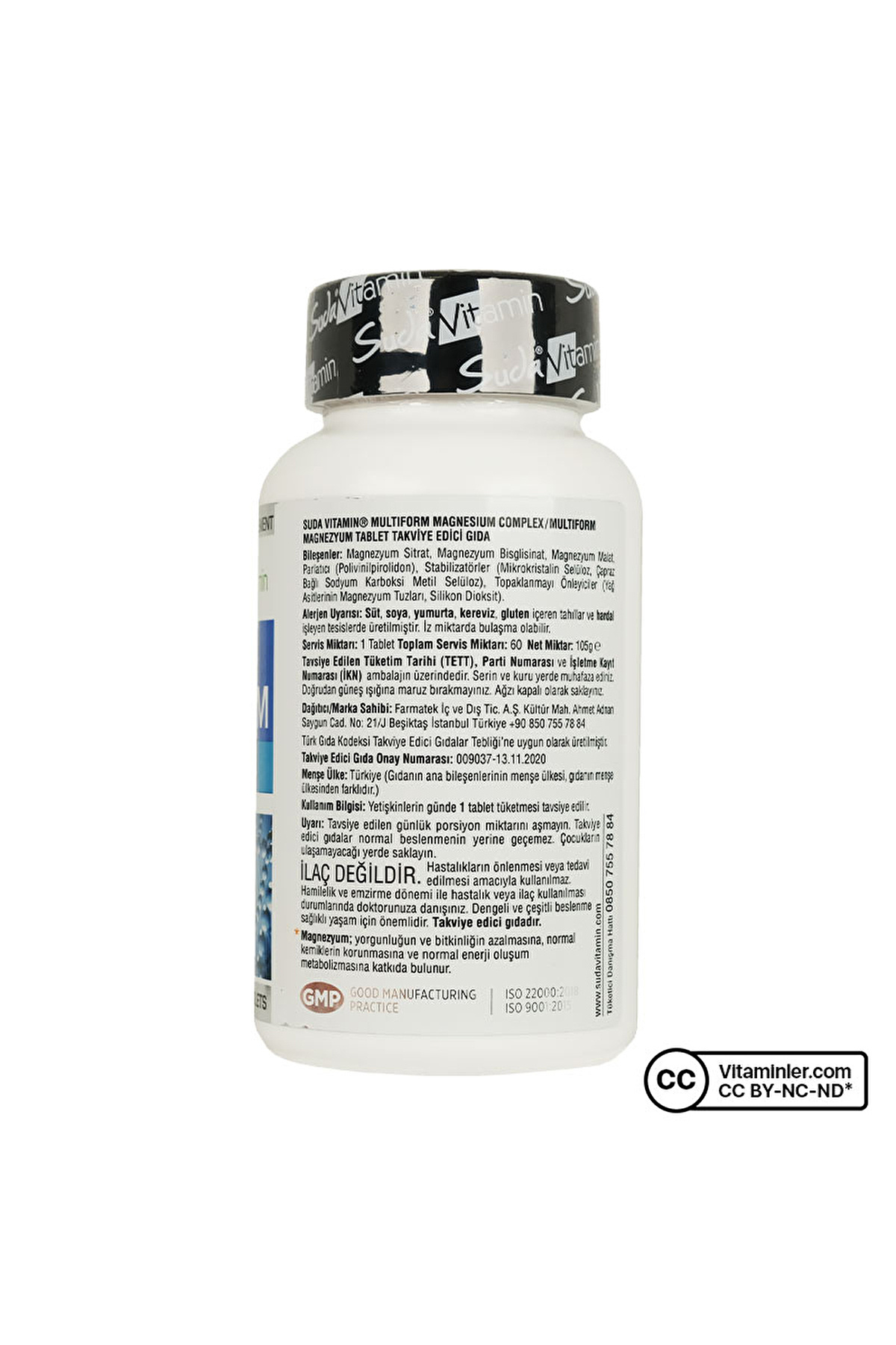 Vitamin Magnesium Complex 60 Tablets in Water