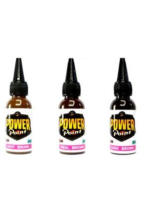 Kalıcı Makyaj Boyası Kaş Rengi Seti 3 Farklı Renk Power Point Usa 25 Ml TYC00161324113