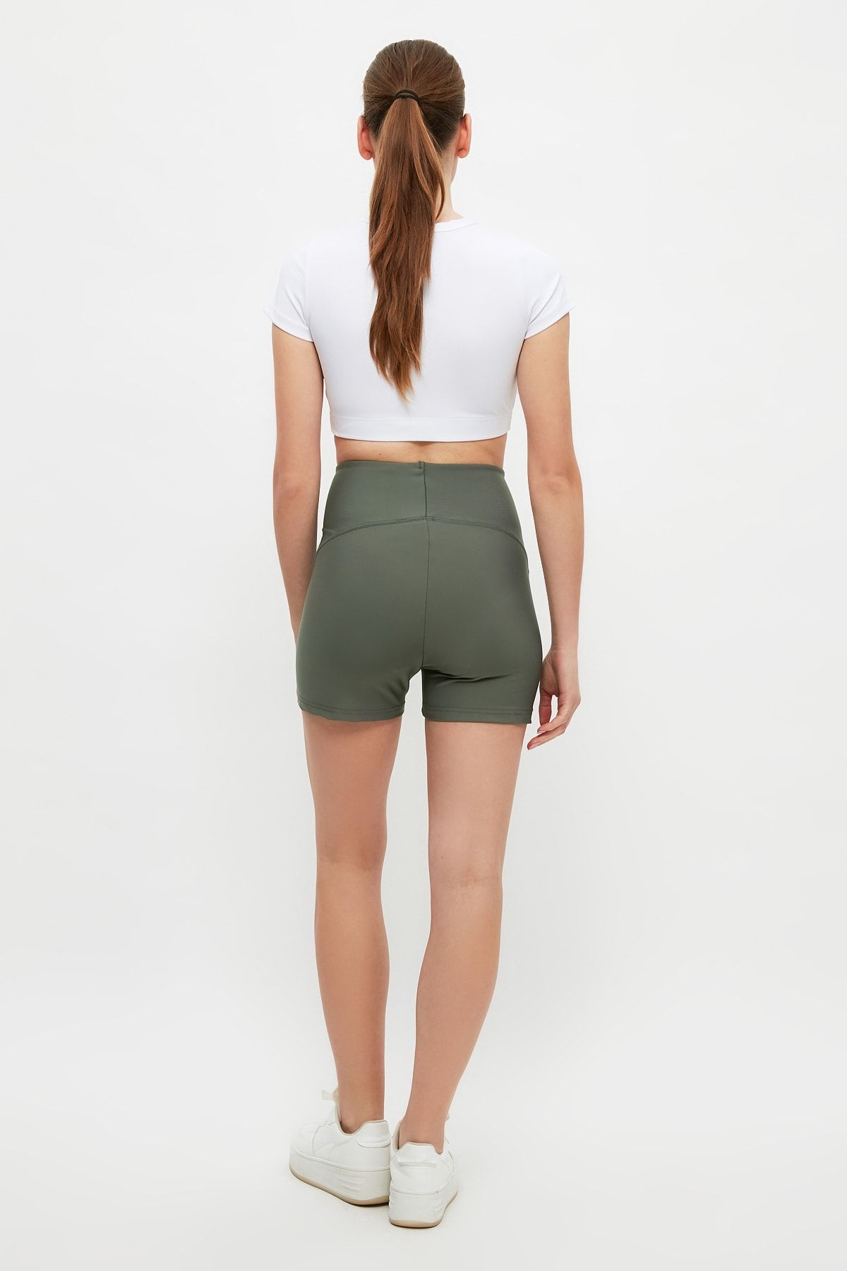Trendyol Collection-Khaki Restorer Strick-Sportshorts/kurze Leggings TWOSS21SR0545 6