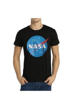 - Nasa Siyah Erkek T-shirt Tişört B111-394s