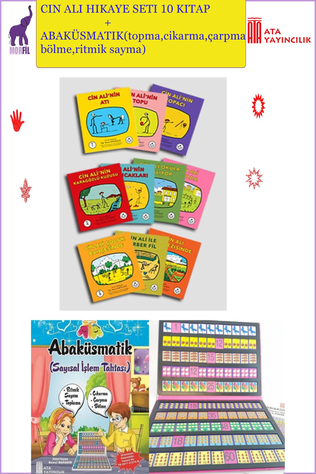 Ata Yayıncılık Cin Ali Hikaye Seti 10 Kitap+ Abaküsmatik - Fiyatı