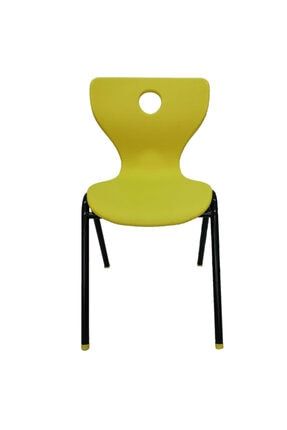 Betina Metal Ayaklı Plastik Tablalı Monoblok Sandalye Sarı GM-BETINA-A