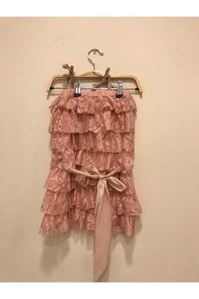Kız Çocuk Dantelli Kat Kat Askılı Elbise TYC00168196966