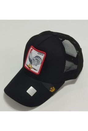 Horoz Figürlü Siyah Ünisex Şapka SPK303