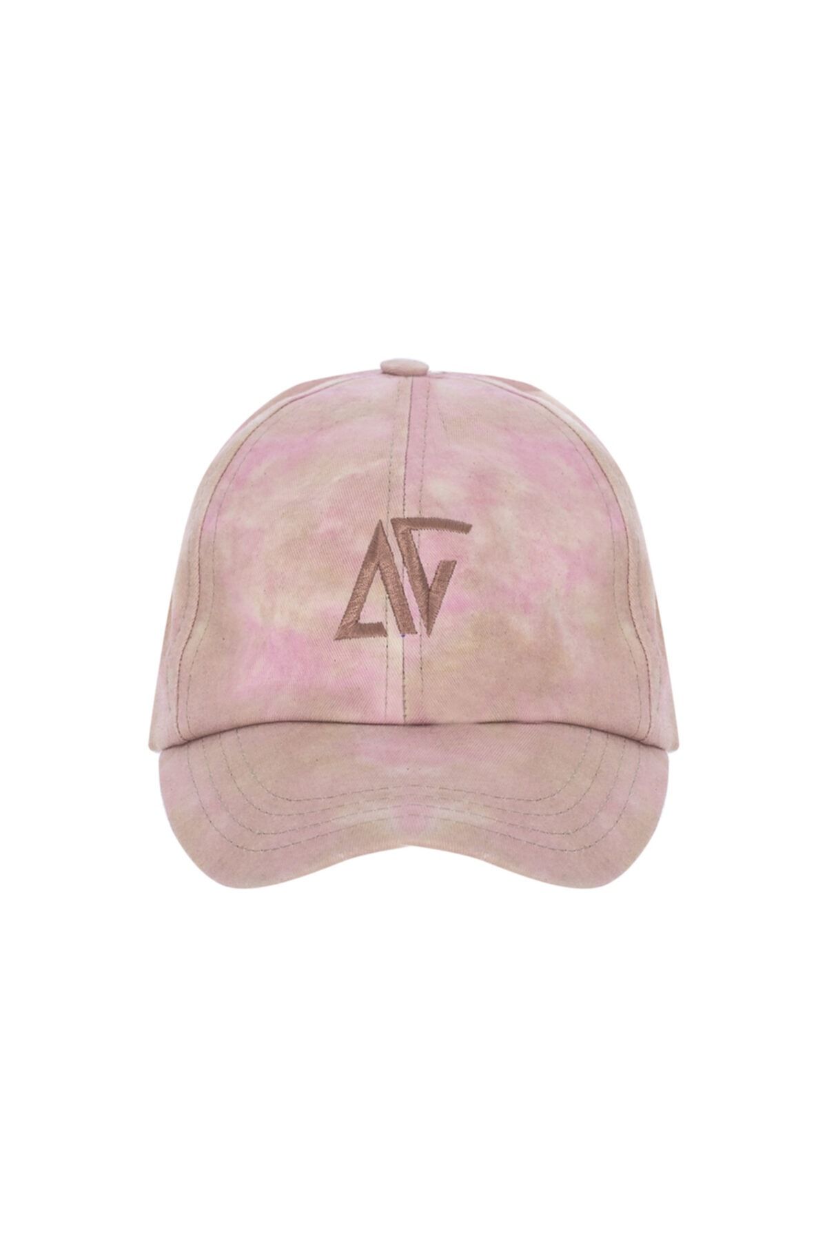 Ag Logo Kahve/pembe Batik Koton Şapka