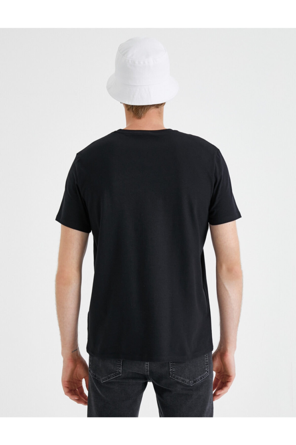 تیشرت مردانه مشکی کوتون | 2KAM12141LK اورجینال - تصویر 4