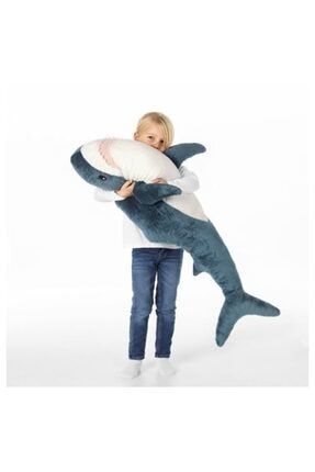 Çocuk Peluş Oyuncak Mavi Köpek Balığı Meridyendukkan 100 Cm Yumuşak Oyuncak yumuşak oyuncak