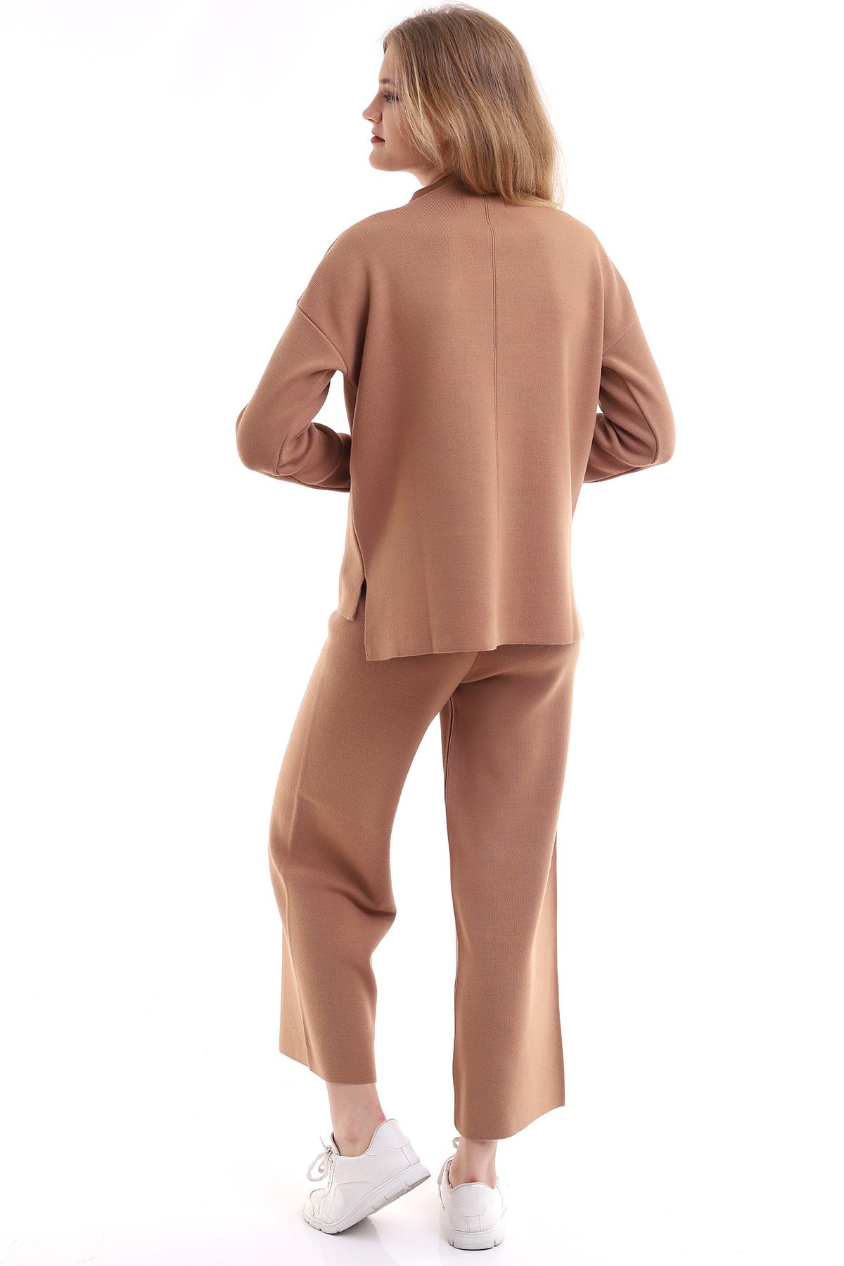 Matte-Custom, Loose and Comfortable Design, Soft Textured Sweater, Elastic Waist Trousers Knitwear Set 6