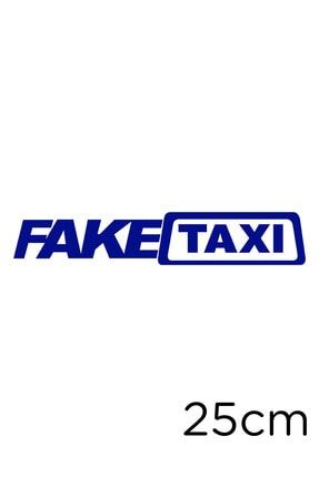 Fake Taxi-korsan Taksi Sticker Yapıştırma 25cm - Lacivert 25CM-STK2661
