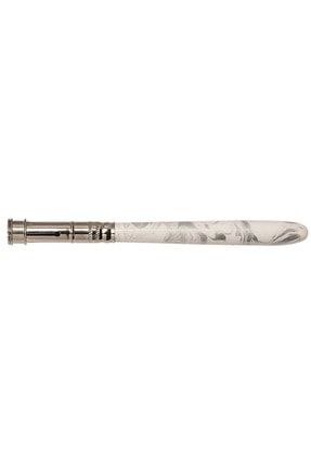 Kalem Uzatıcı, Monolith Kalem Tutucu, Beyaz Gümüş Mermer Desenli 430 22A