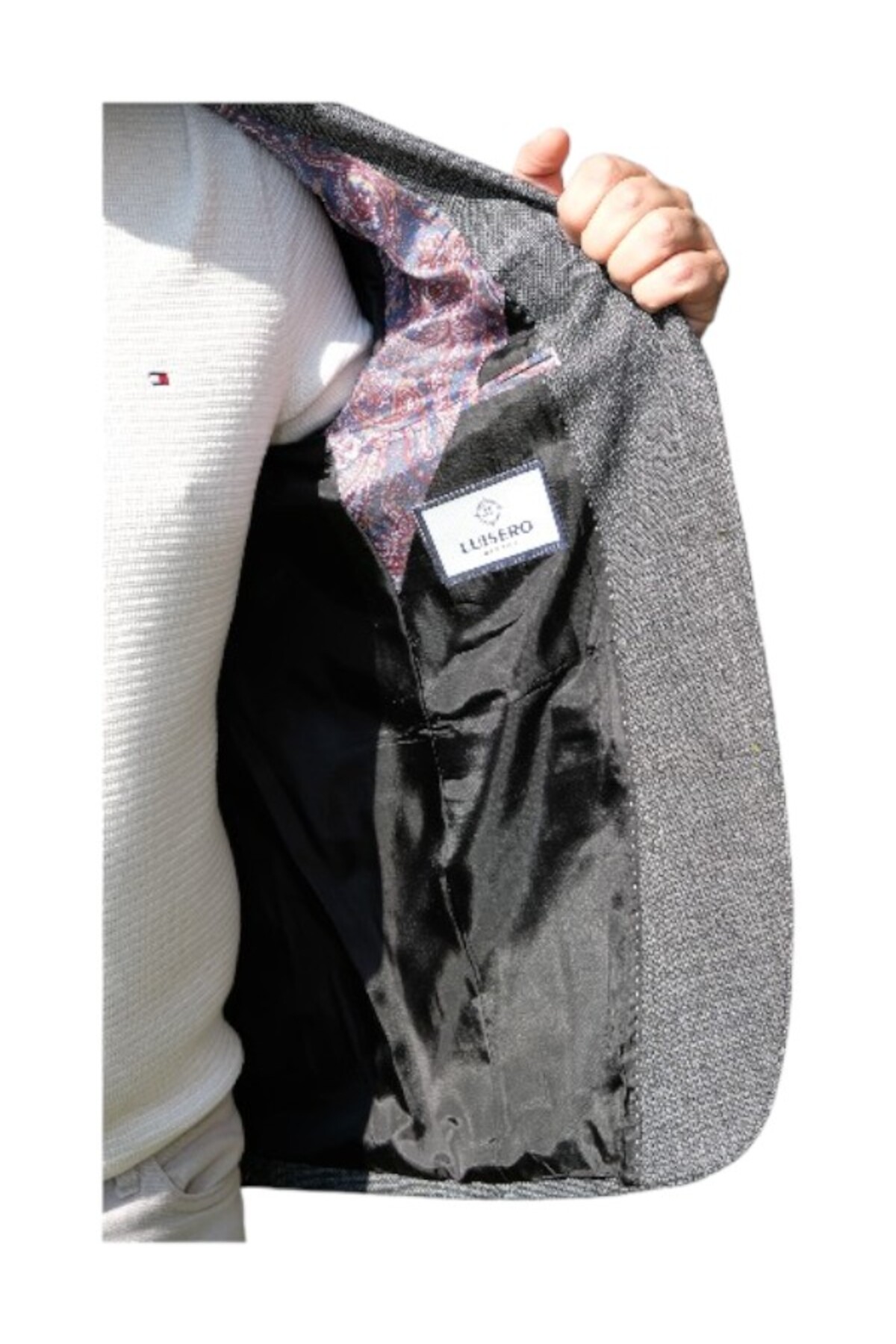 ژاکت مردانه مشکی Luisero | 12 اورجینال - تصویر 4