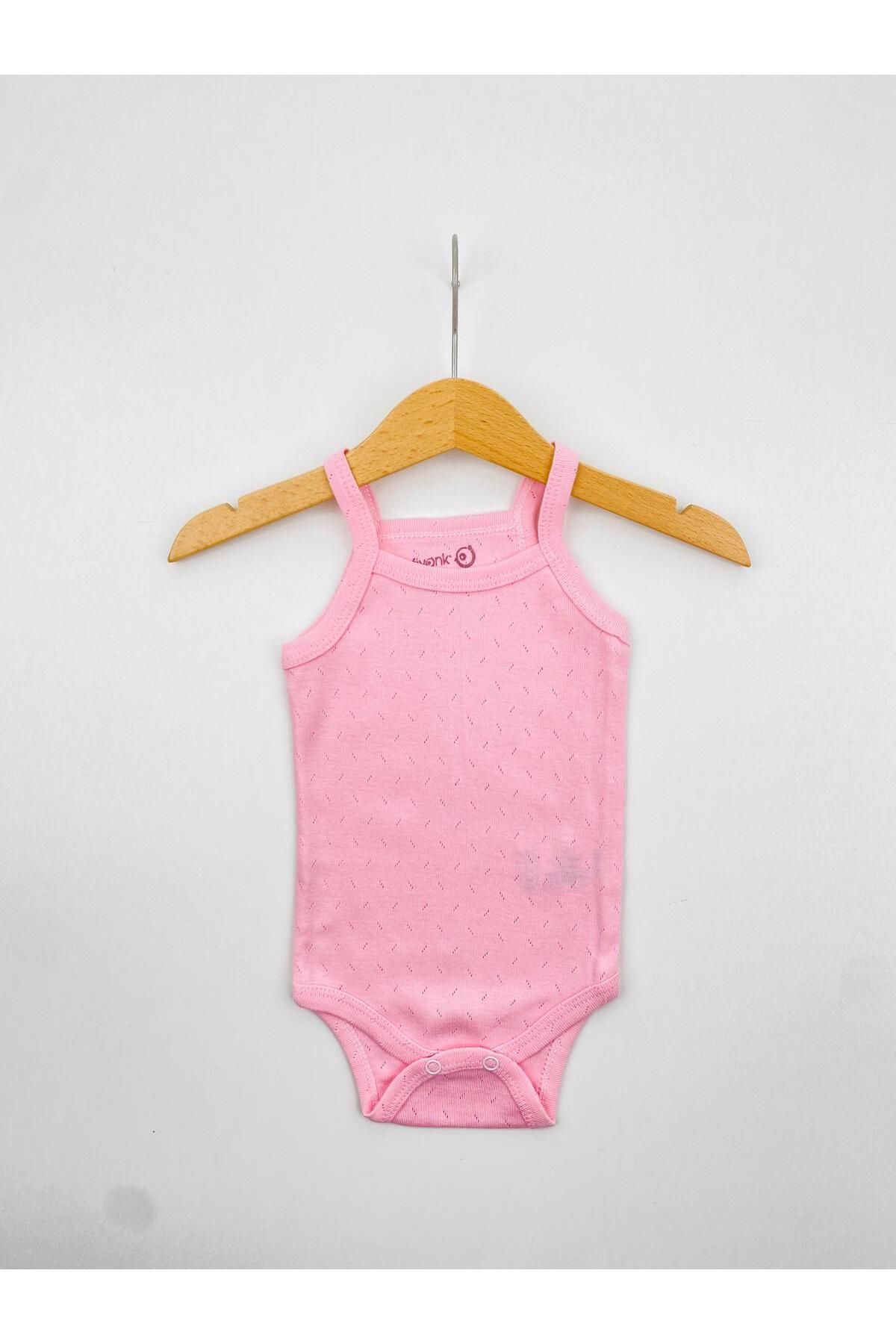 EFU BABY-5-Piece Rope Strap Jacquard Cotton Baby Girl Athlete Bodysuit 5