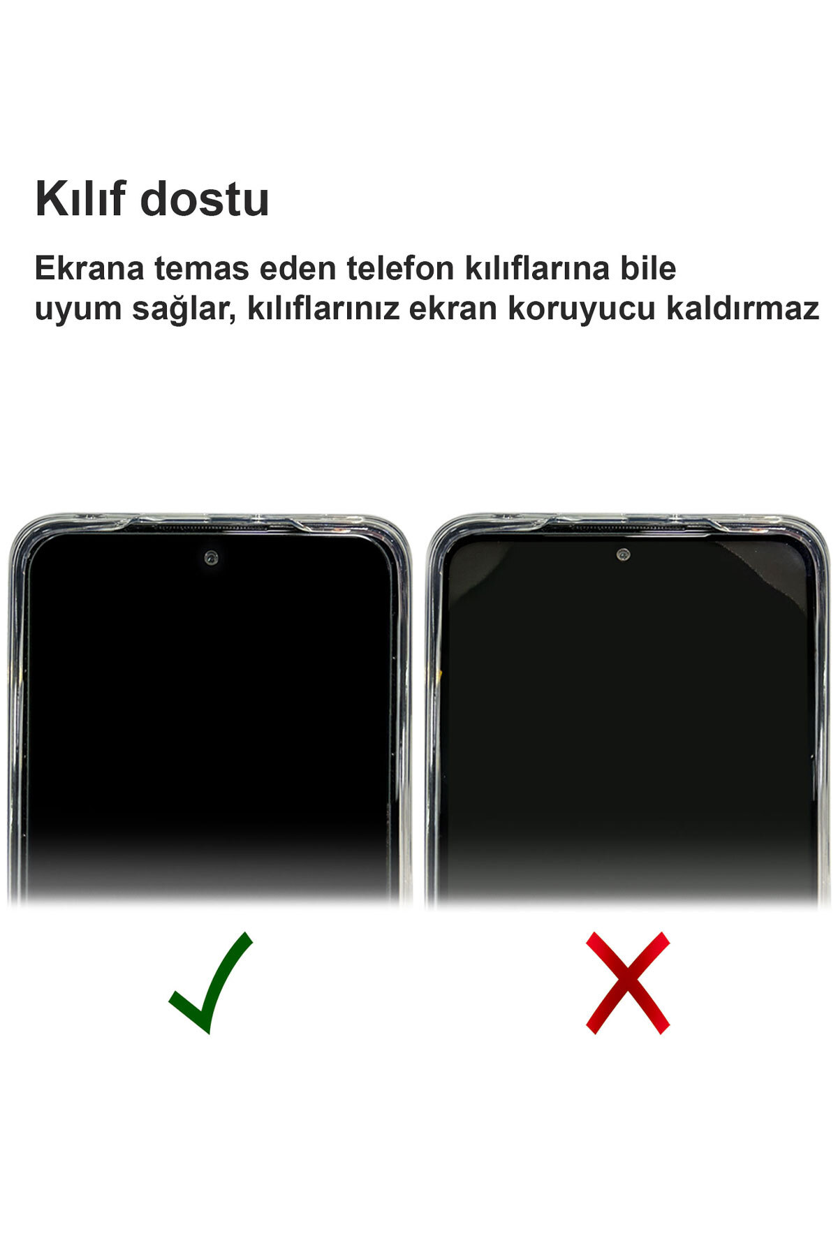 Samsung Galaxy A54 Kırılmaz Cam Şeffaf 0.3mm Kılıf Dostu Temperli Ekran Koruyucu 4