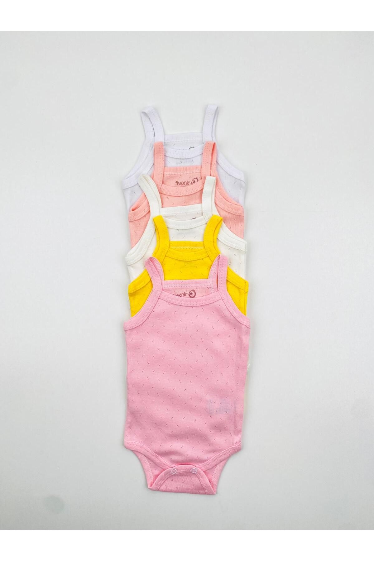 EFU BABY-5-Piece Rope Strap Jacquard Cotton Baby Girl Athlete Bodysuit 2