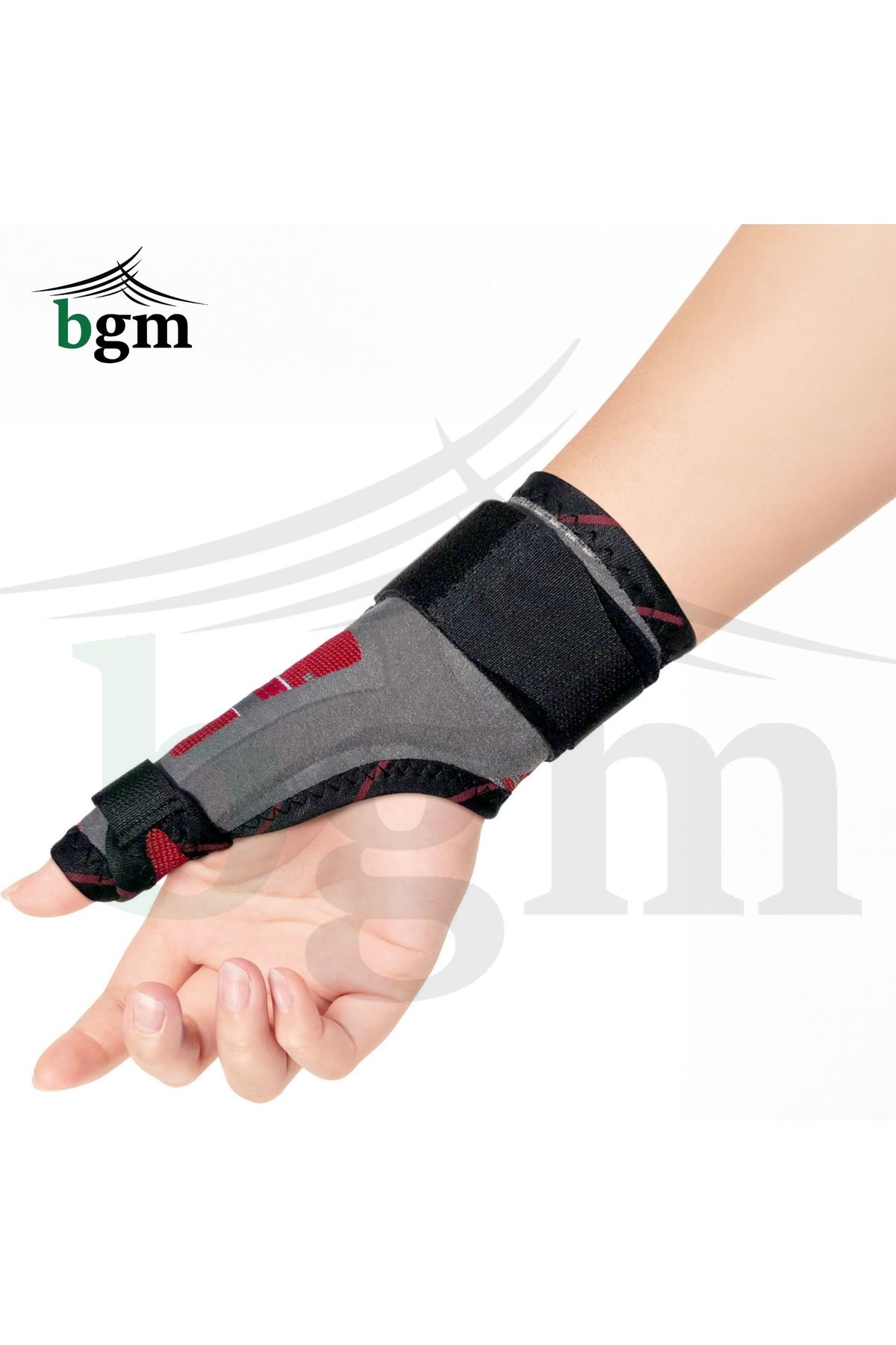 مچ بند آتل دار خاکستری انگشت شست بافندگی دست Spinti با کیفیت بالا آتش BGM