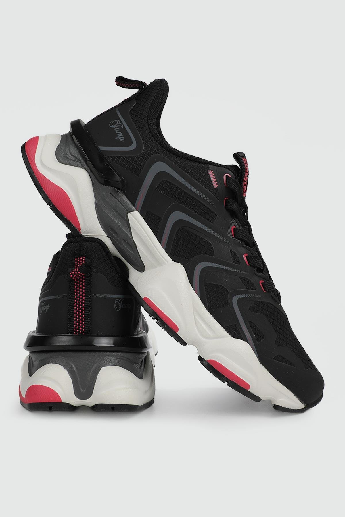 Jump 29907 Kadın Siyah Fuşya Detay Sneaker Günlük Memory Foam