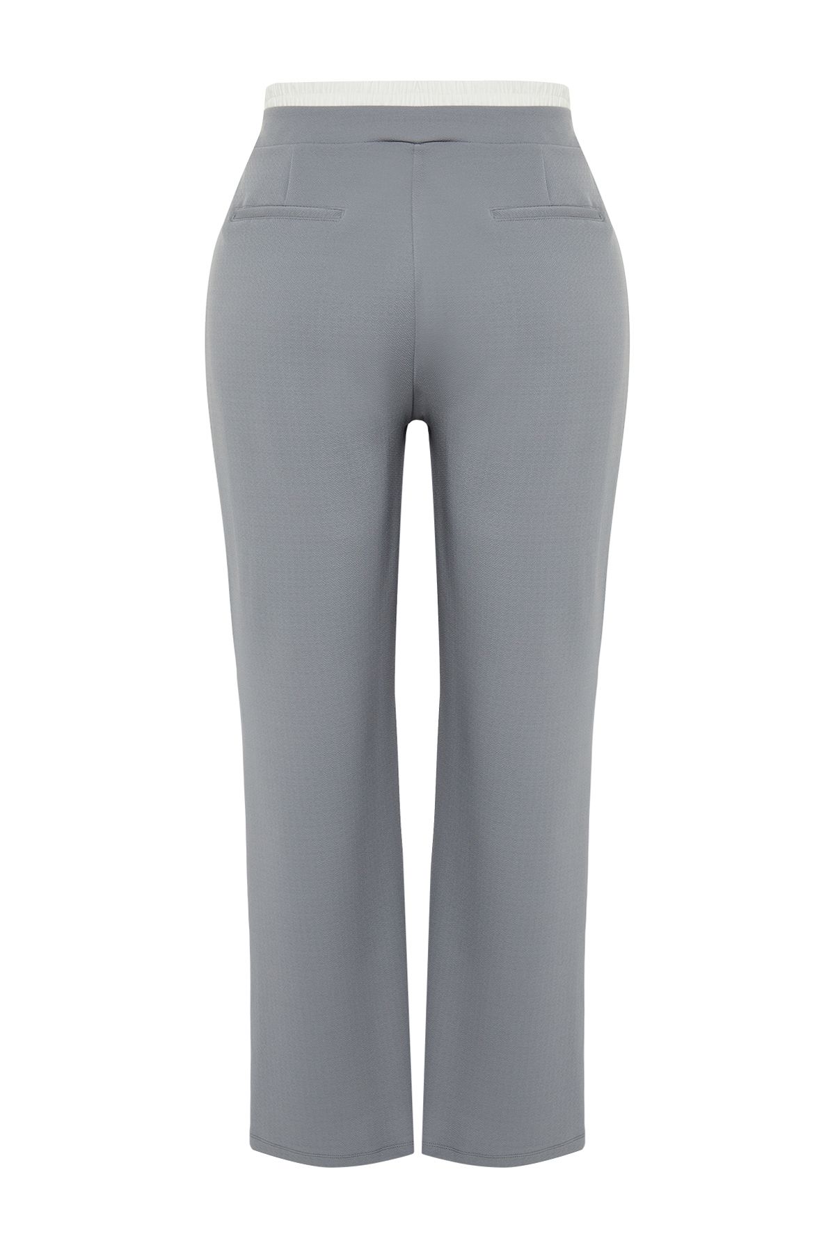 Trendyol Curve-Graue Strickhose mit Taillendetail TBBSS24AR00000 8