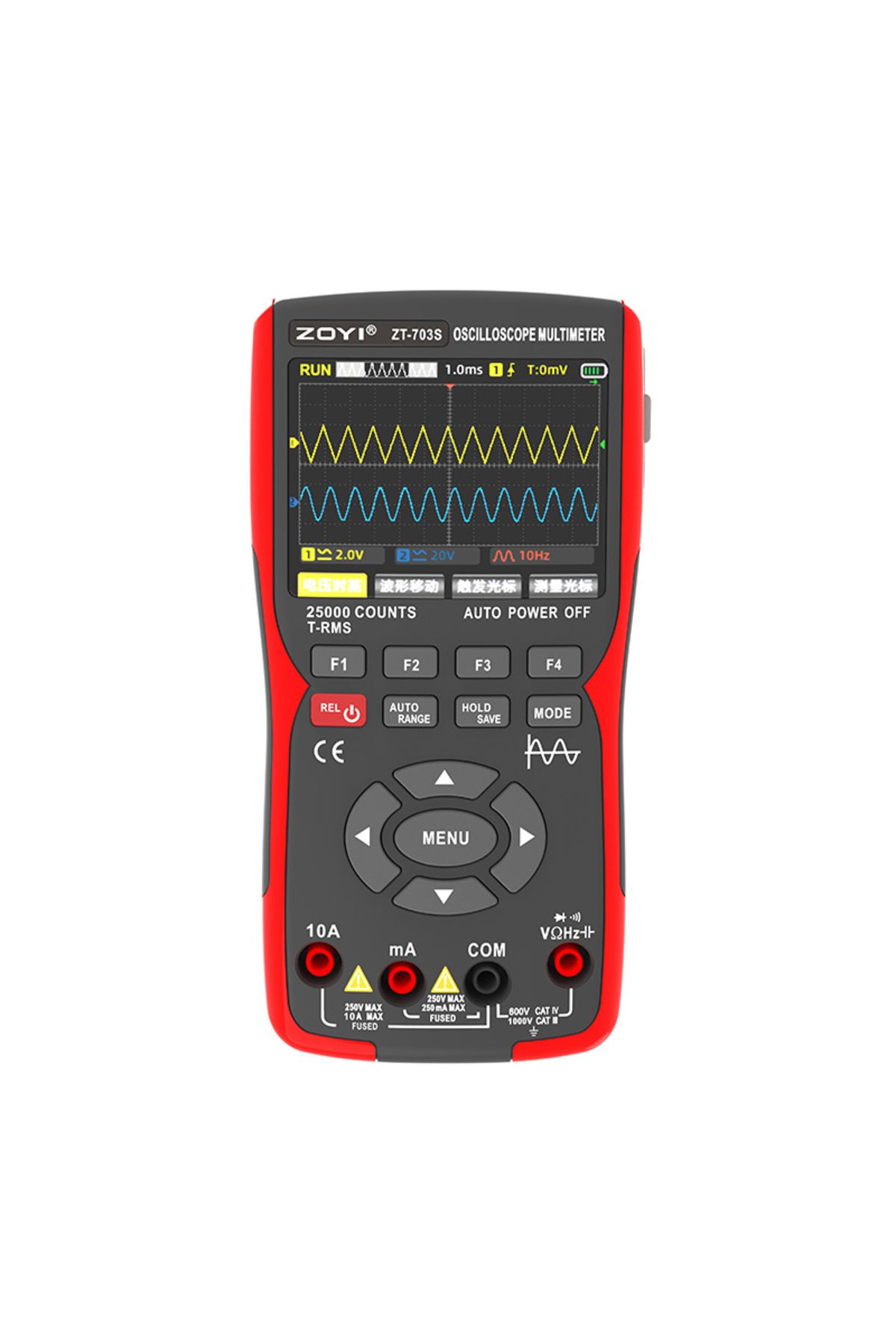 ZOYI-ZT-703S 3-in-1 Oscilloscope Multimeter 3.5 Inch IPS Display 25000 Counts 7