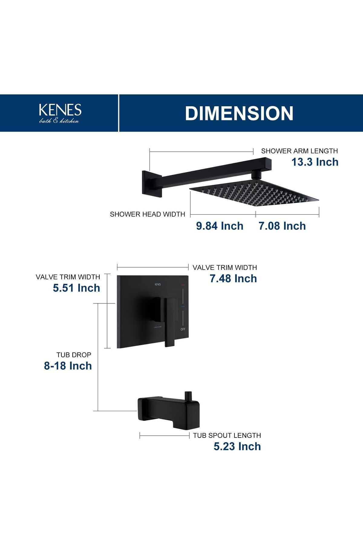KENES-Nickel Brushed Bathtub and Shower Frame Set - The Perfect Solution for Luxurious and Efficient Shower Experience 5