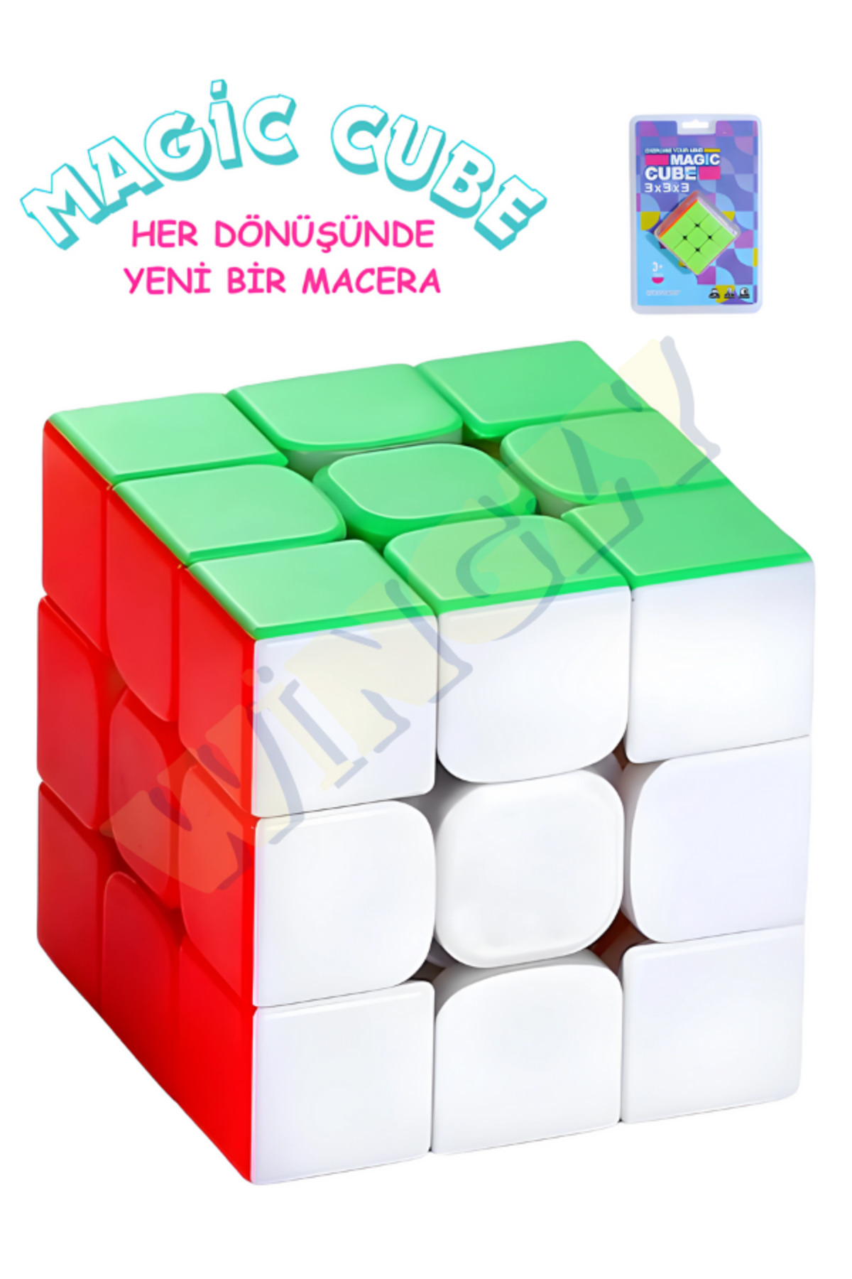 Magic Cube Çocuklar Için Zeka Geliştirici Hafıza Güçlendirici Yapışmaz Küp (5.5 X 5.5 CM)