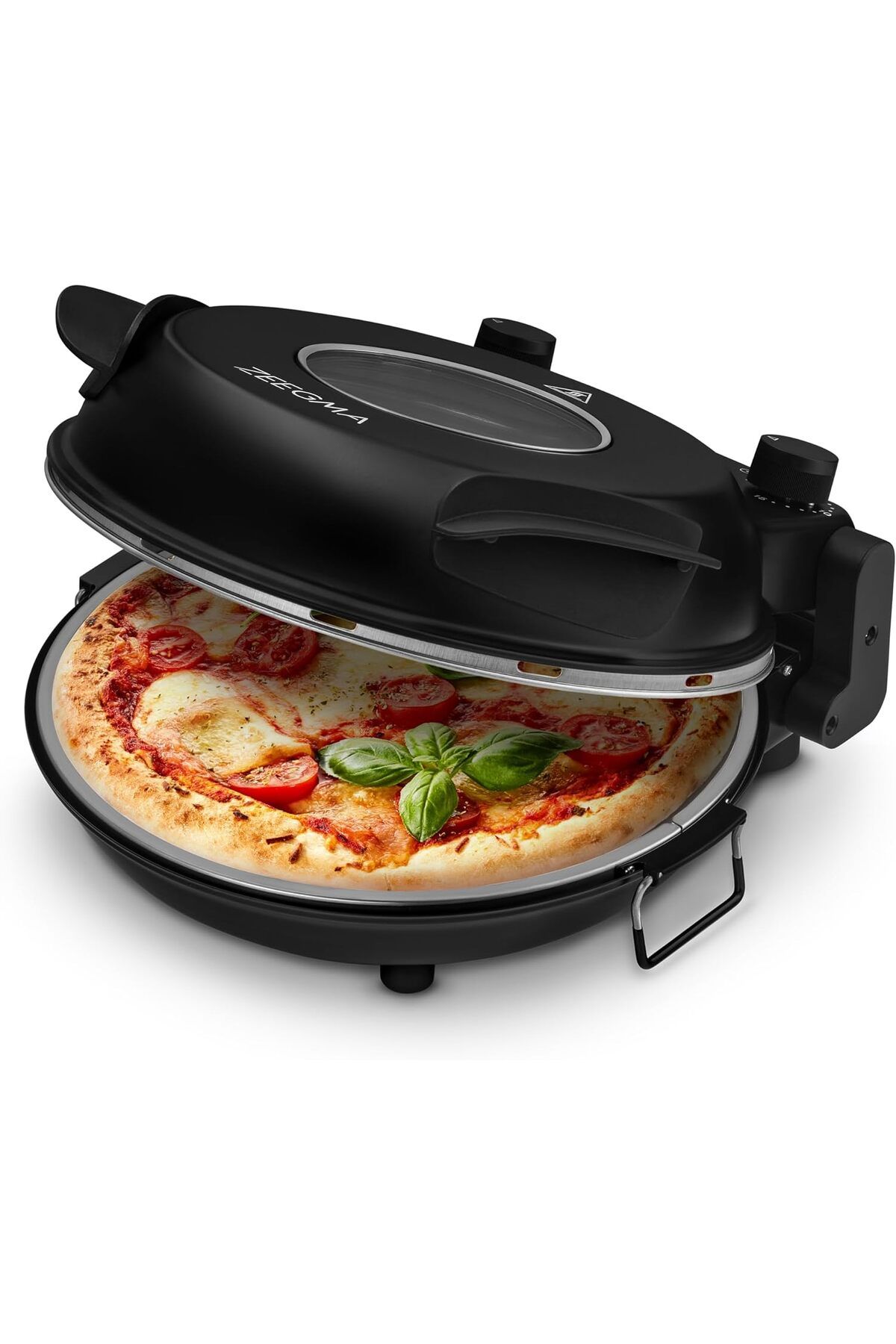 Zeegma Pizza Chef Elektrikli Pizza Fırını-1200W Güç, Zamanlayıcı ve Sıcaklık Kontrolü