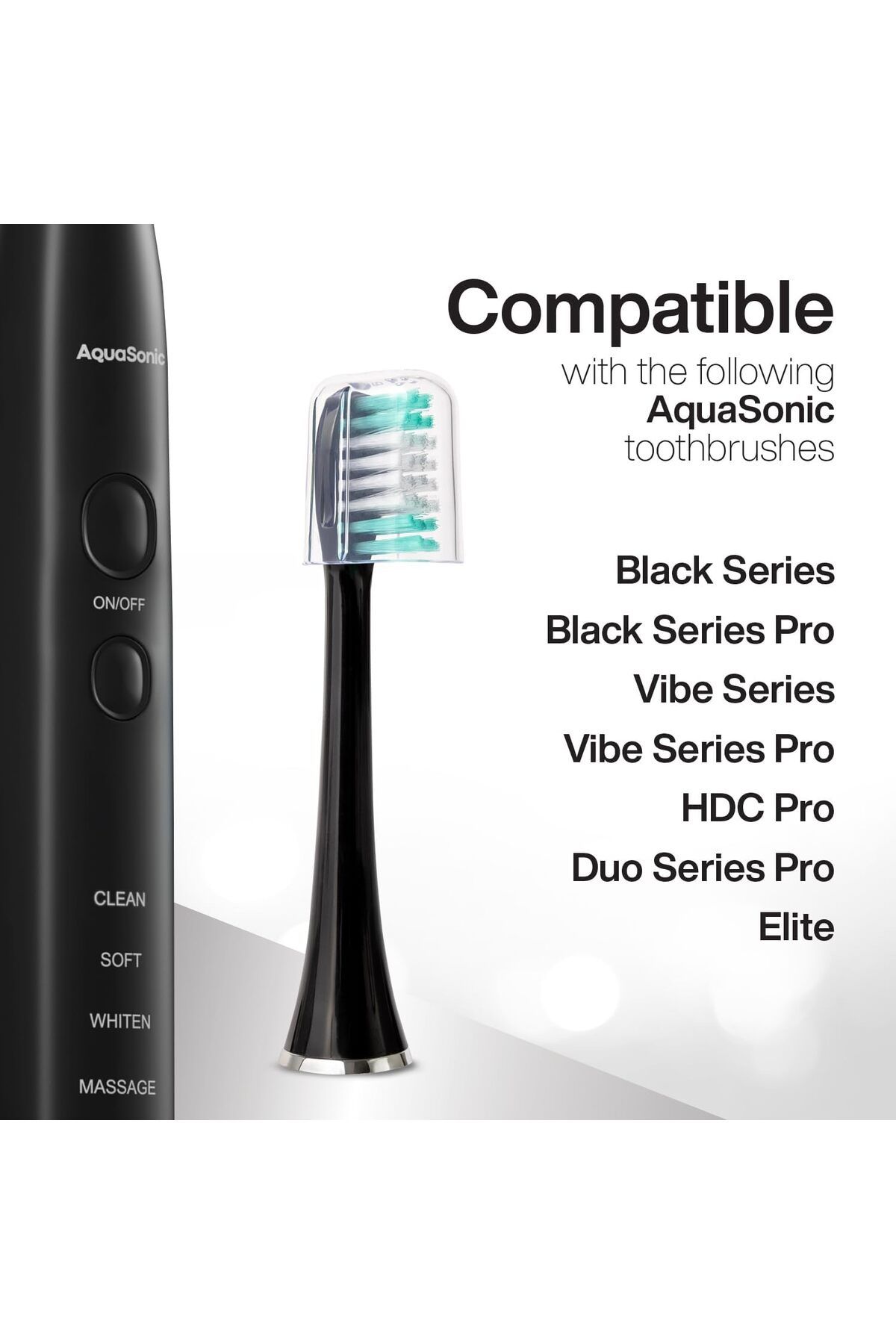 Aqua Sonic-AquaSonic Toothbrush - for Normal and Sensitive Teeth, with Replacement Brush Head Compatible with Handle 5