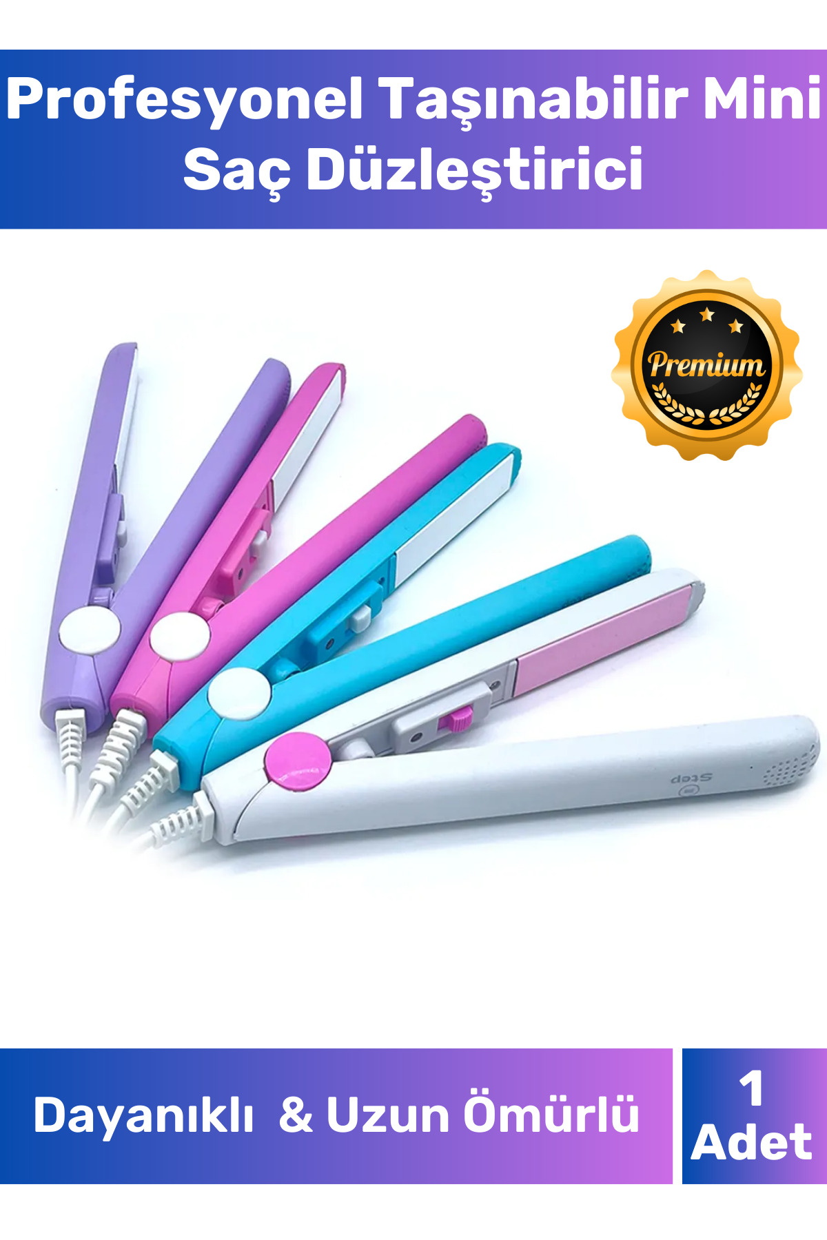 Professional Ceramic Tip Cable Travel Portable 20W Mini Hair Straightener Curling Machine