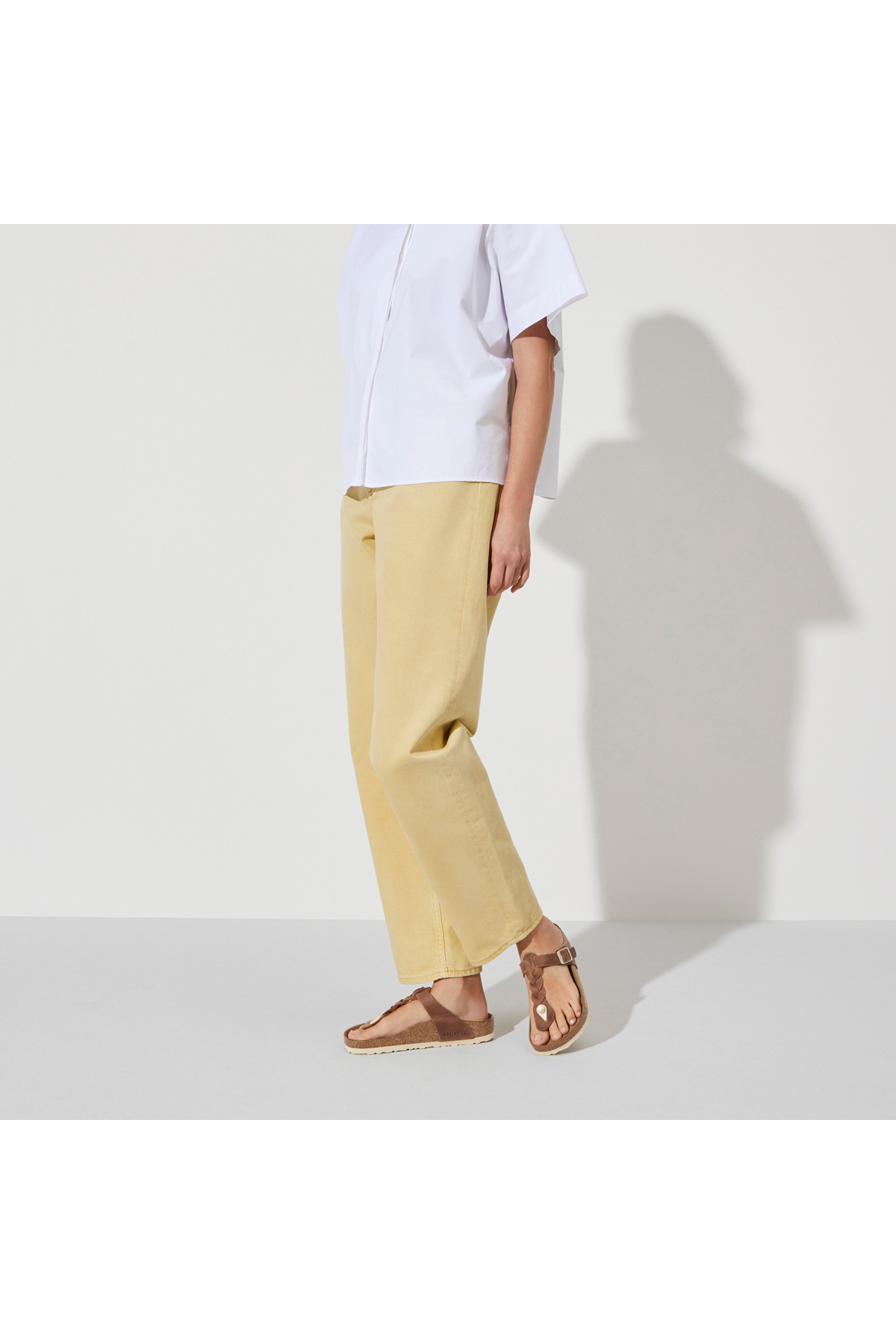 دمپایی بیرکن استاک زنانه چرم اصل نارنجی  راسته      کژوال/روزمره | Birkenstock 1BRKW2024007 DE - تصویر 2