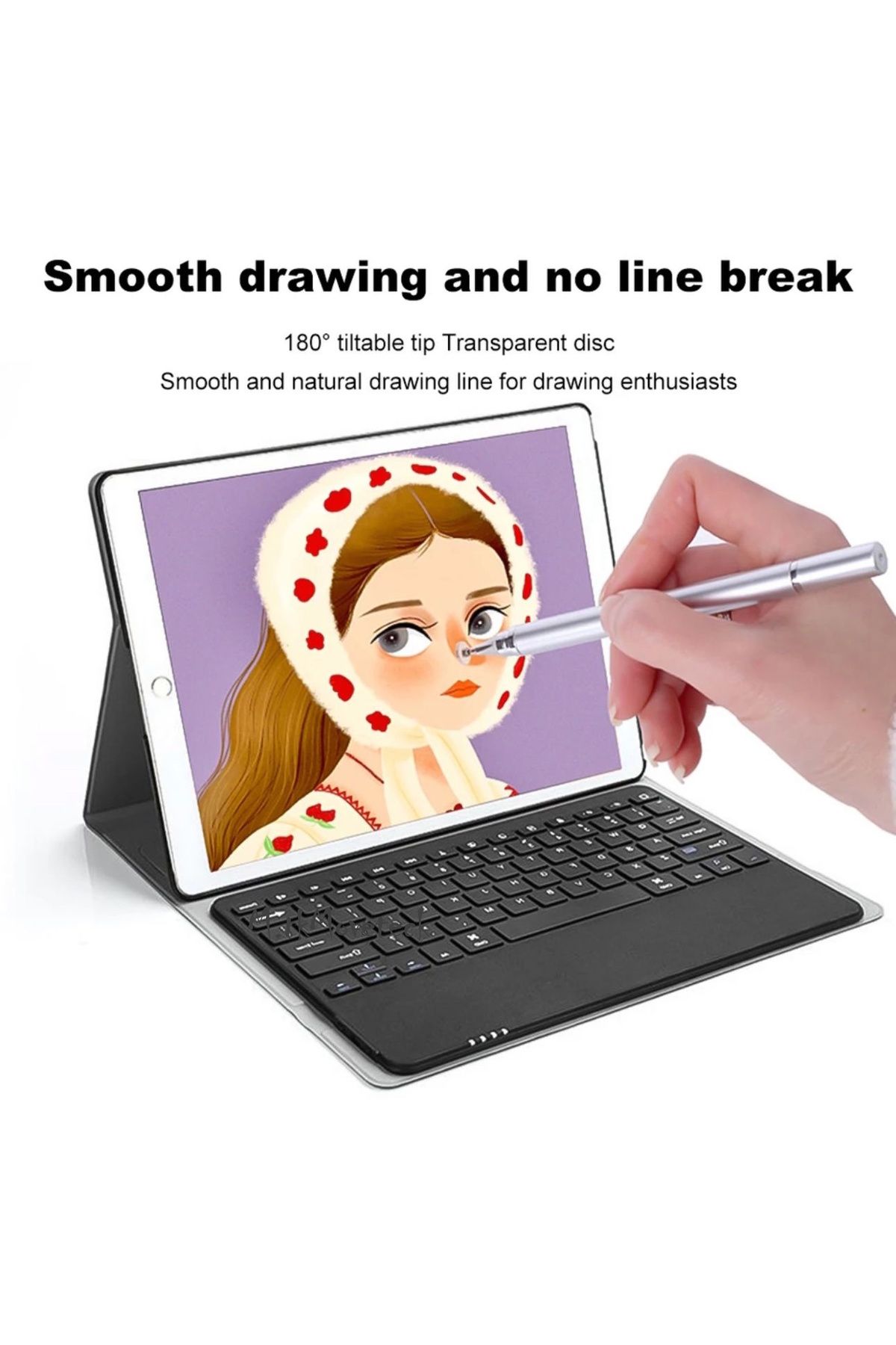 m.tk moveteck-iPad 10.9 10Th Generation Compatible Touch Special Writing and Drawing Pen with Disc Automatic and Easy Use 3