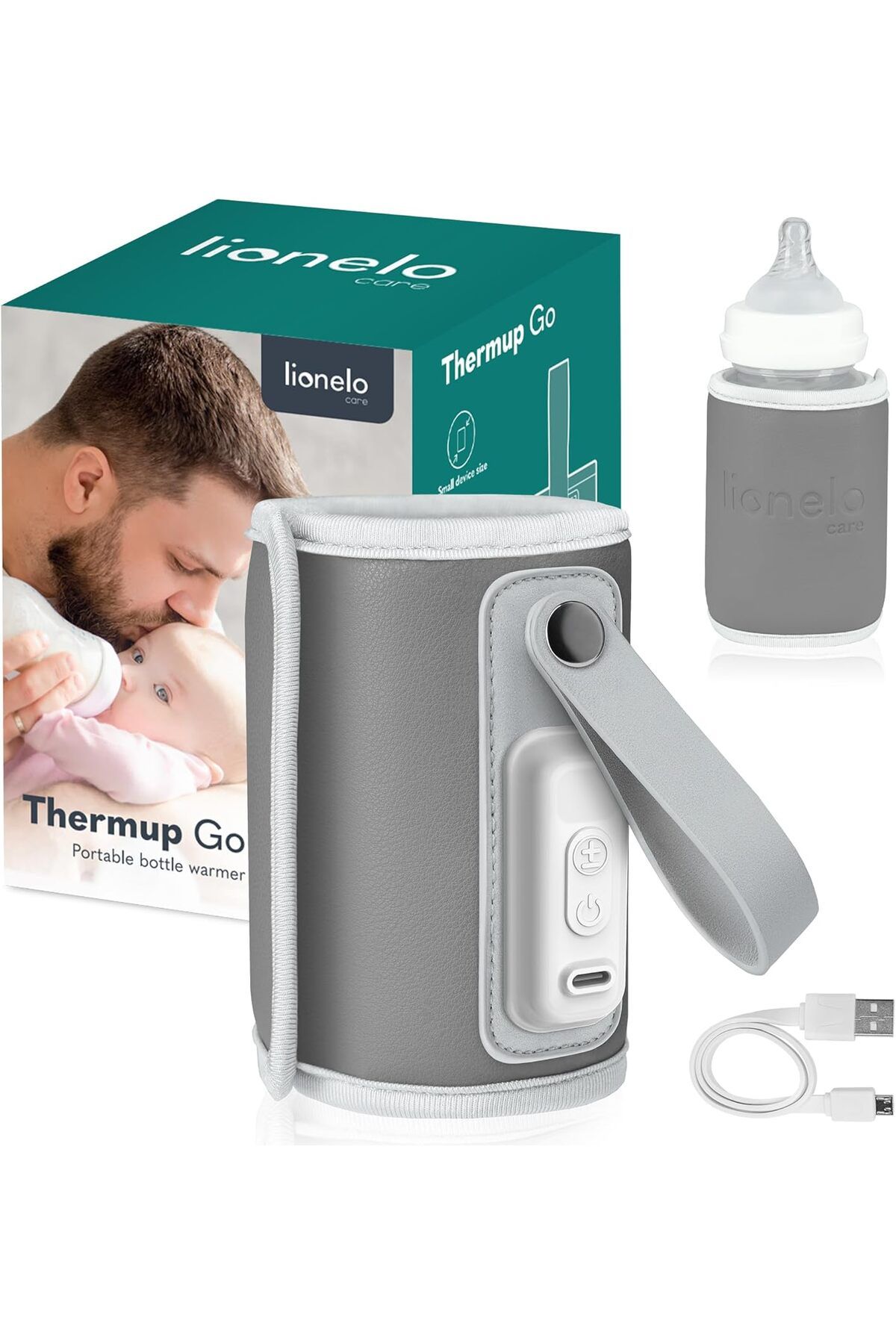 Lİonelo Taşınabilir Biberon Isıtıcı, Sütü ve Bebek Mamasını Sıcak Tutmak için USB Kablosu ile Güçlendirilmiş