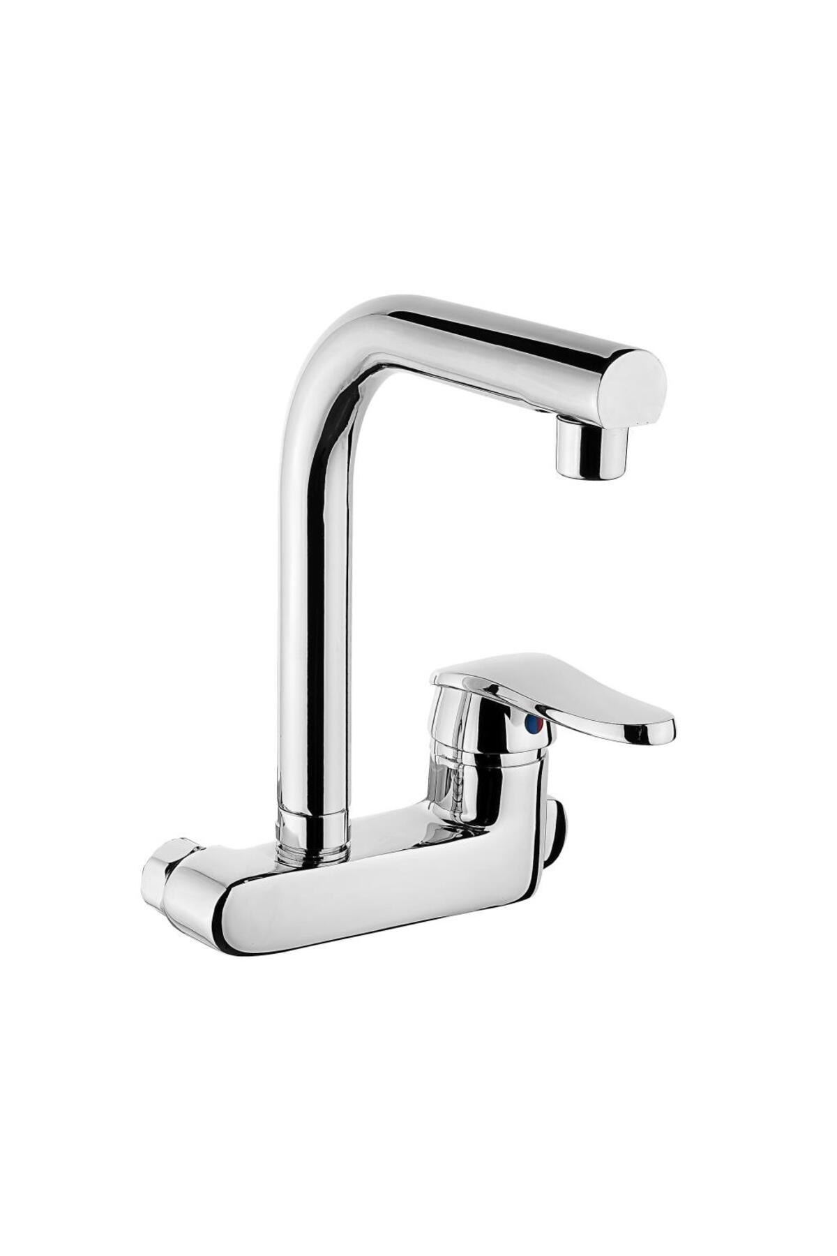 Vilas Elmas Duvardan Pirinç Borulu Mutfak Evye Aplike Bataryası