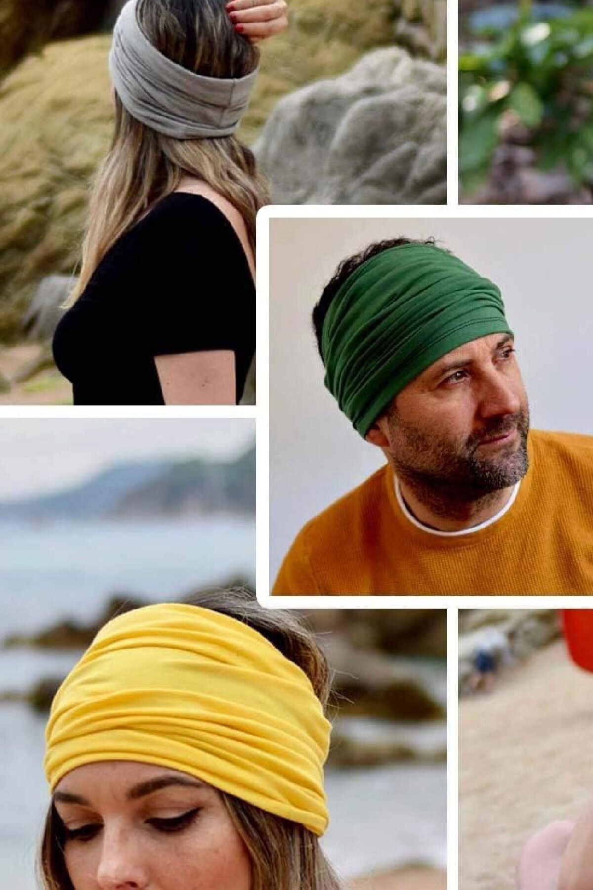 indirimsepeti-Elastic Machiaj Spălare Mare Litoral Ieșire Bentita de păr Cosmetice Duș Yoga Sport Bentite 3