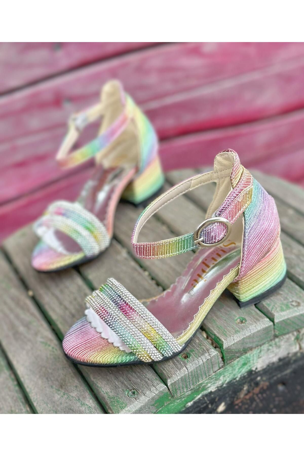 Bibi lou rainbow block heels new arrivals