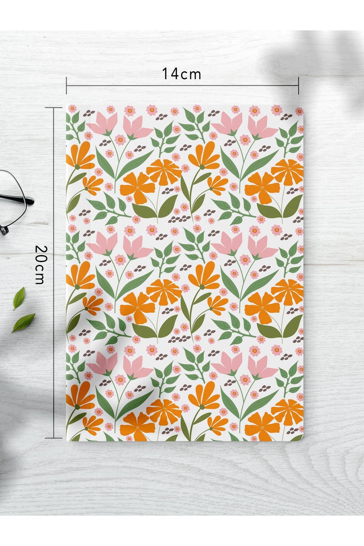 Postifull-Unlined Notebook Set, 2 Pieces Vintage Patterned Notebook, Notepad, Memory Book, 64 Pages Medium Size 3