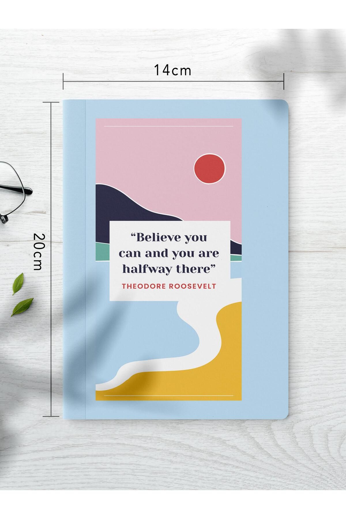 Postifull-Unlined Notebook Set, 2 Pieces of Motivational Patterned Notebook, Notepad, Memory Book, 64 Pages 3