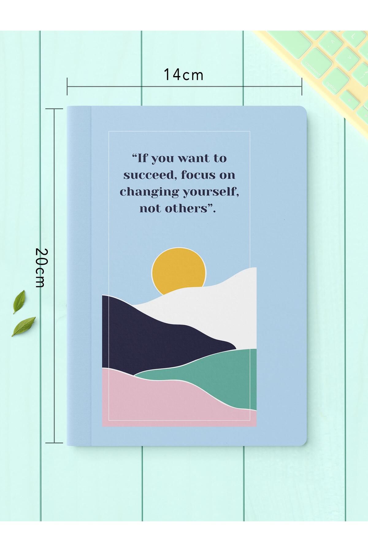 Postifull-Unlined Notebook Set, 2 Pieces of Motivational Patterned Notebook, Notepad, Memory Book, 64 Pages 4