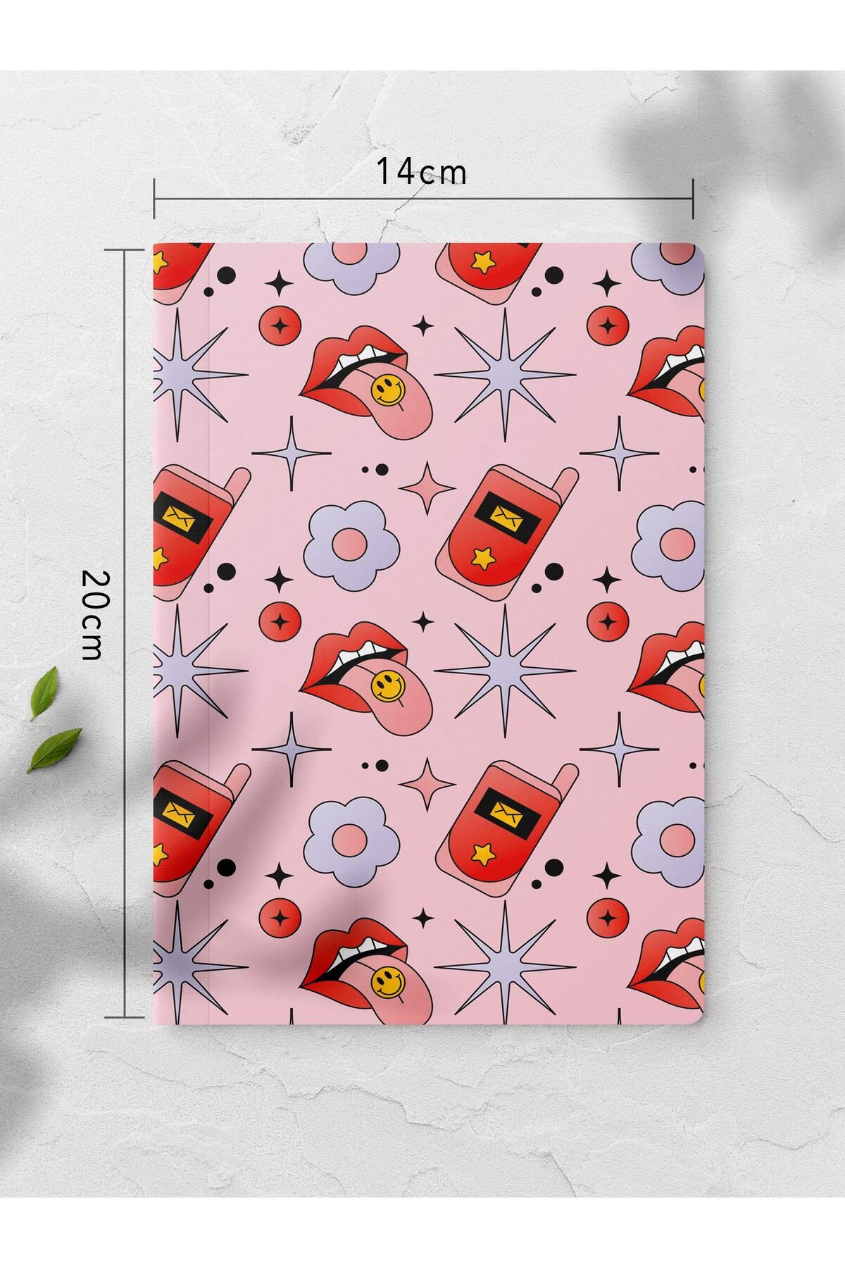 Postifull-Unlined Notebook, Indie Groovy Notebook, Notepad, Intellect and Memory Notebook, 64 Pages, 14*21cm 2