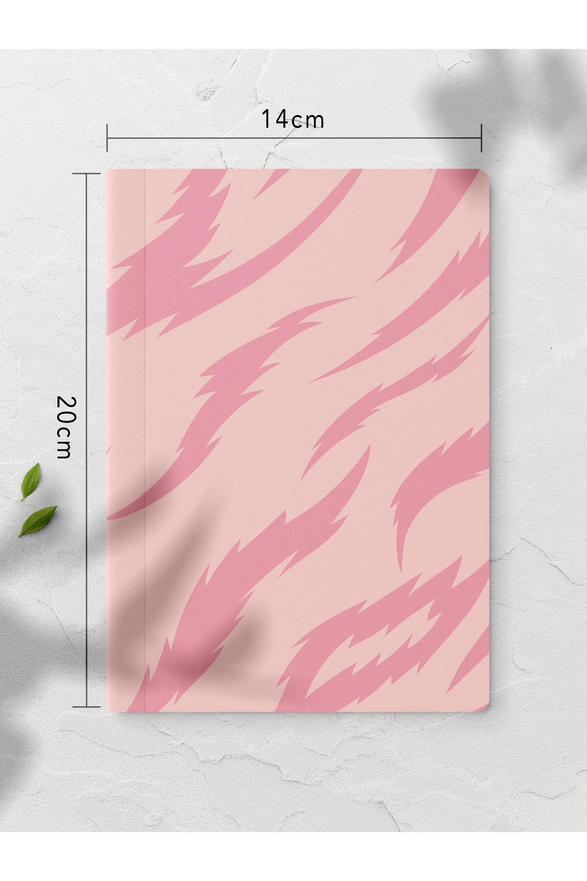Postifull-Unlined Notebook, Pink and Patterned Notebook, Notepad, Intellect and Memory Notebook, 64 Pages, 14*21cm 2