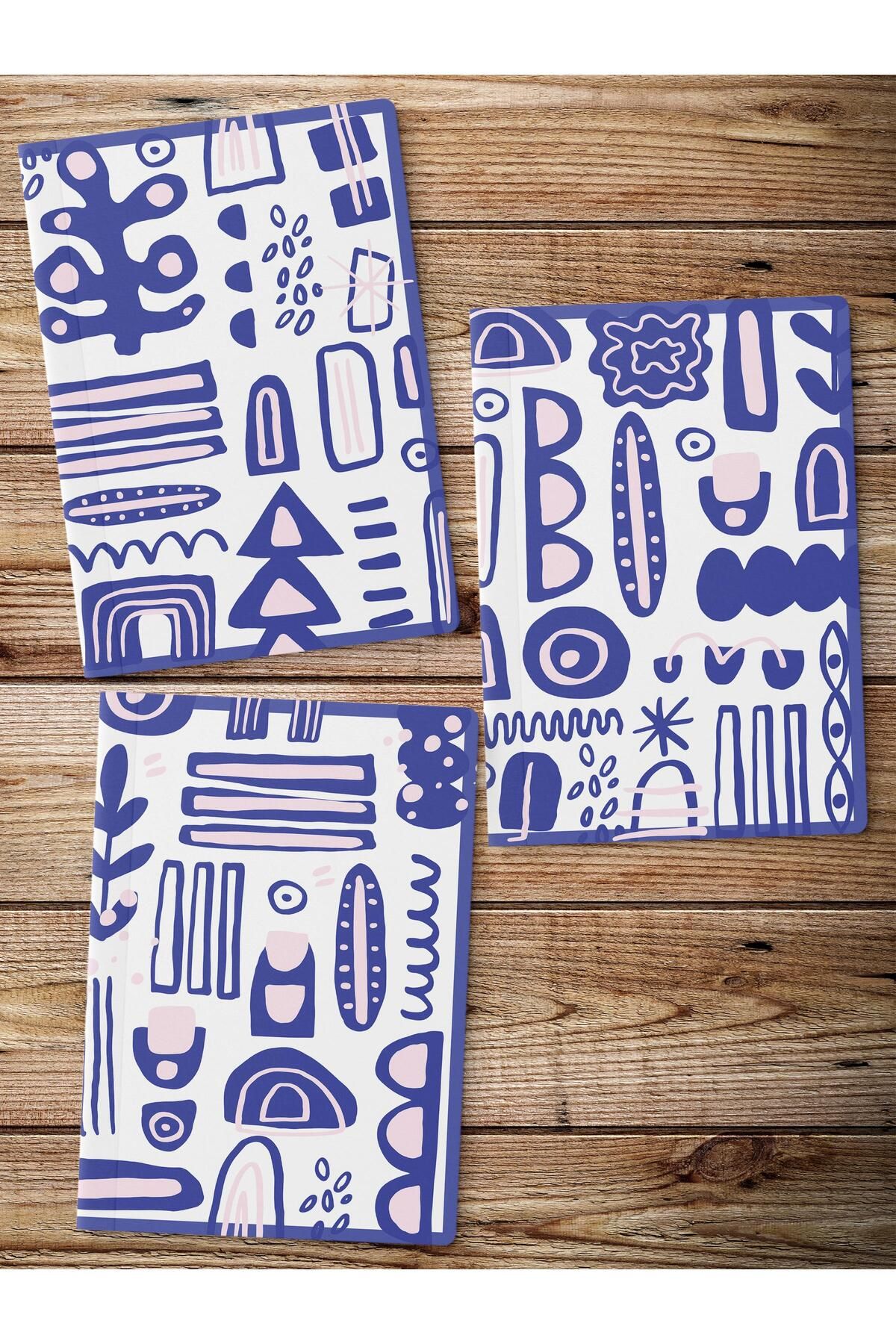 Postifull-Unlined Notebook Set, 3 Notepads, Notebook Journal Set, Memory Book, 64 Pages Medium Size 2